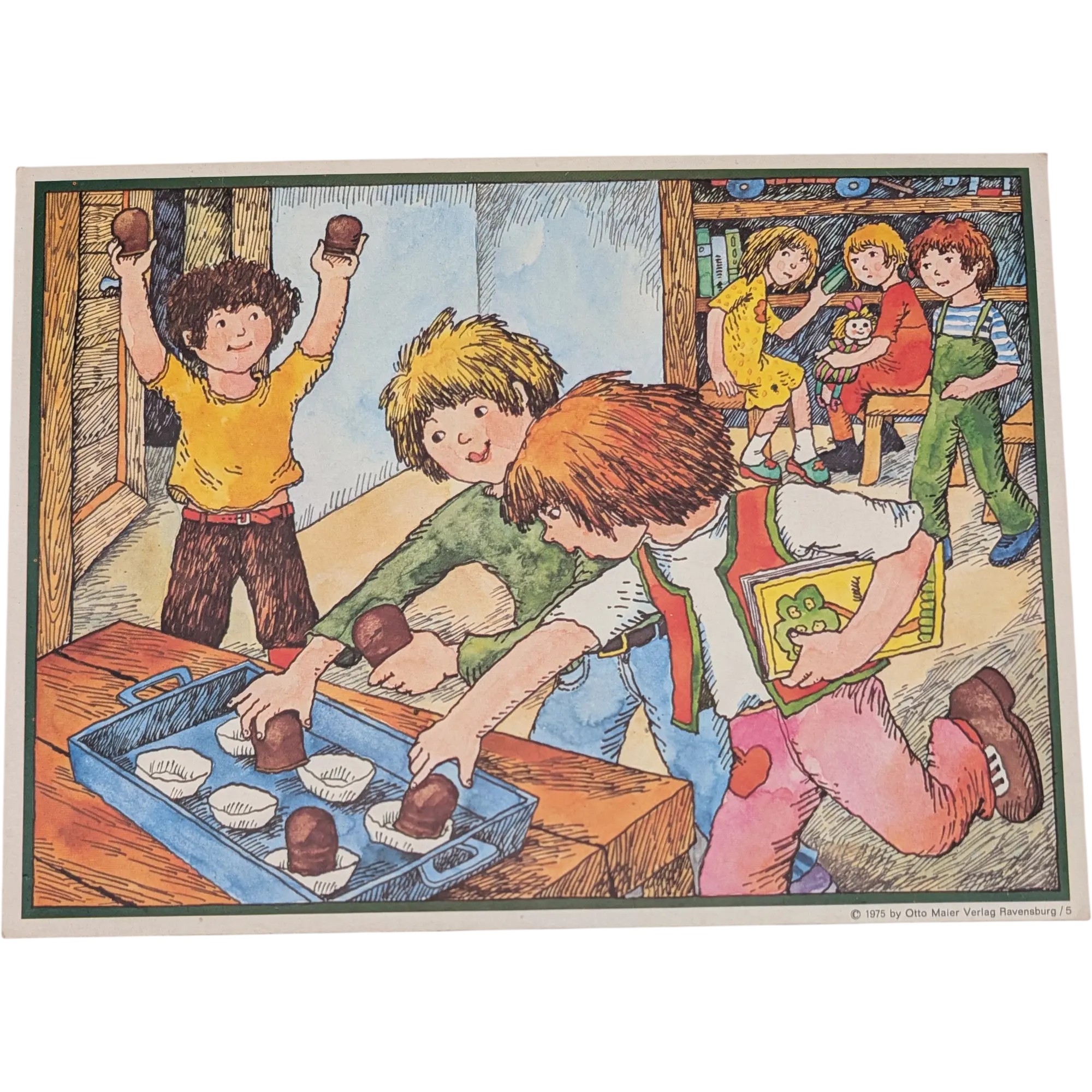 Ravensburger Vertragen und nicht schlagen Situationstafel Kinder haben Schokoküsse