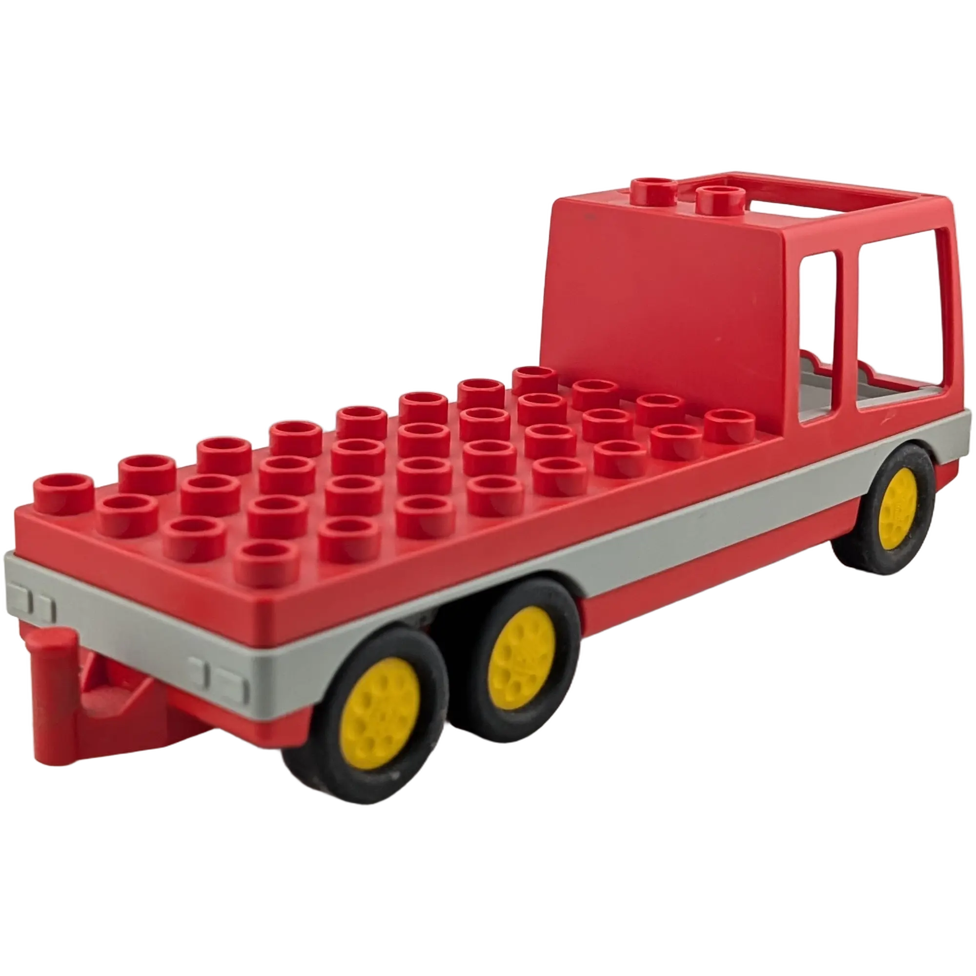 Lego Duplo Feuerwehrauto Lastwagen 4x12 Rot Grau extra lang, Ansicht 2