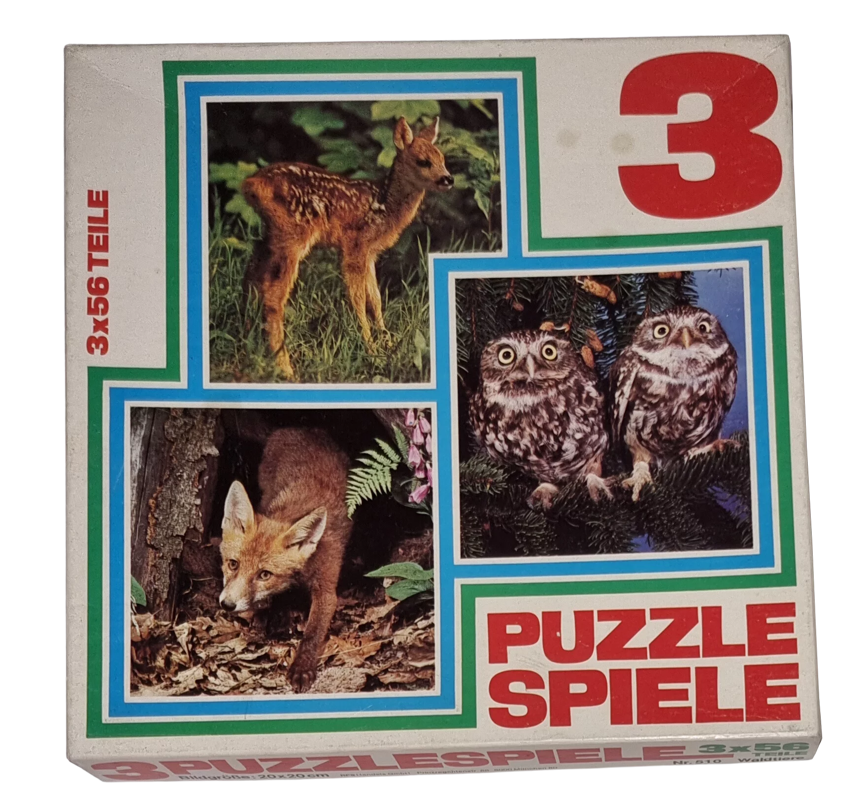 Puzzle 3 x 56 Teile Waldtiere 510