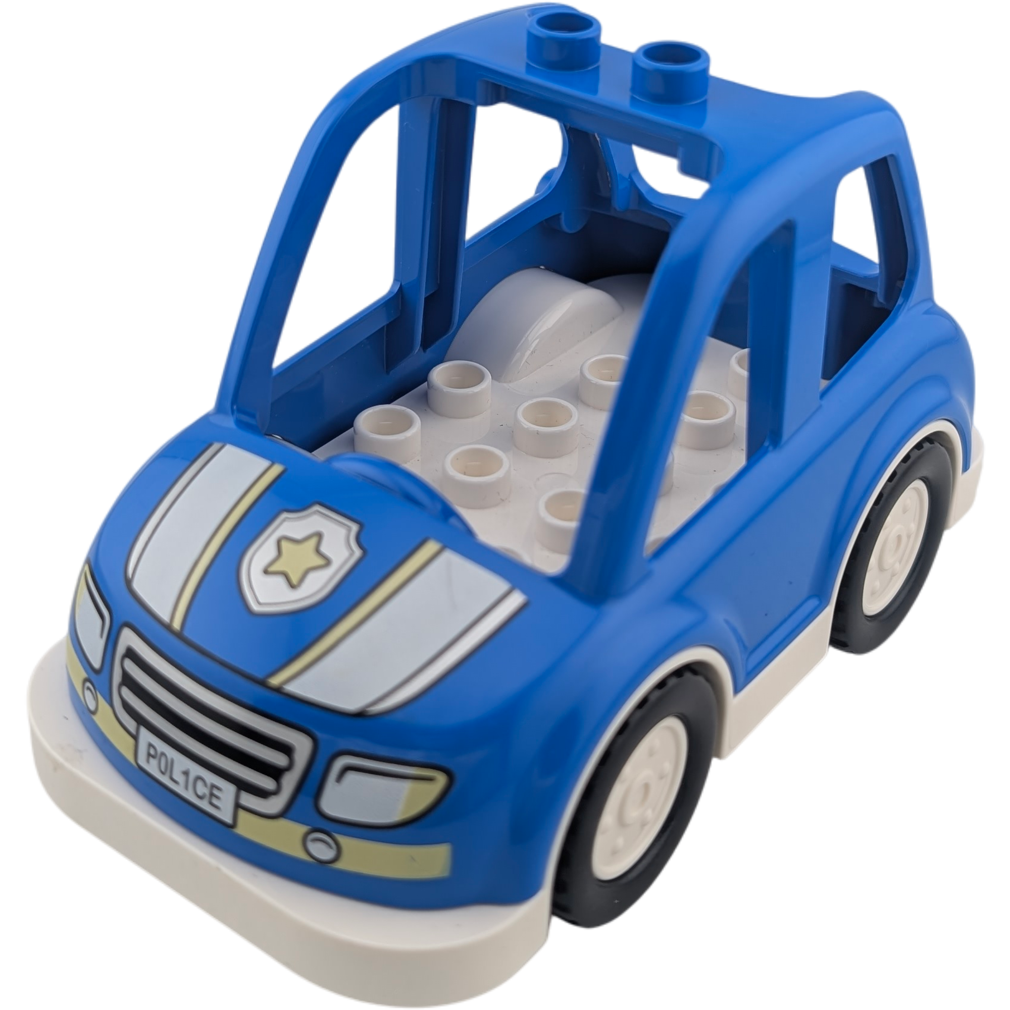Lego Duplo Polizeiauto Groß Blau Weiß gelber Stern