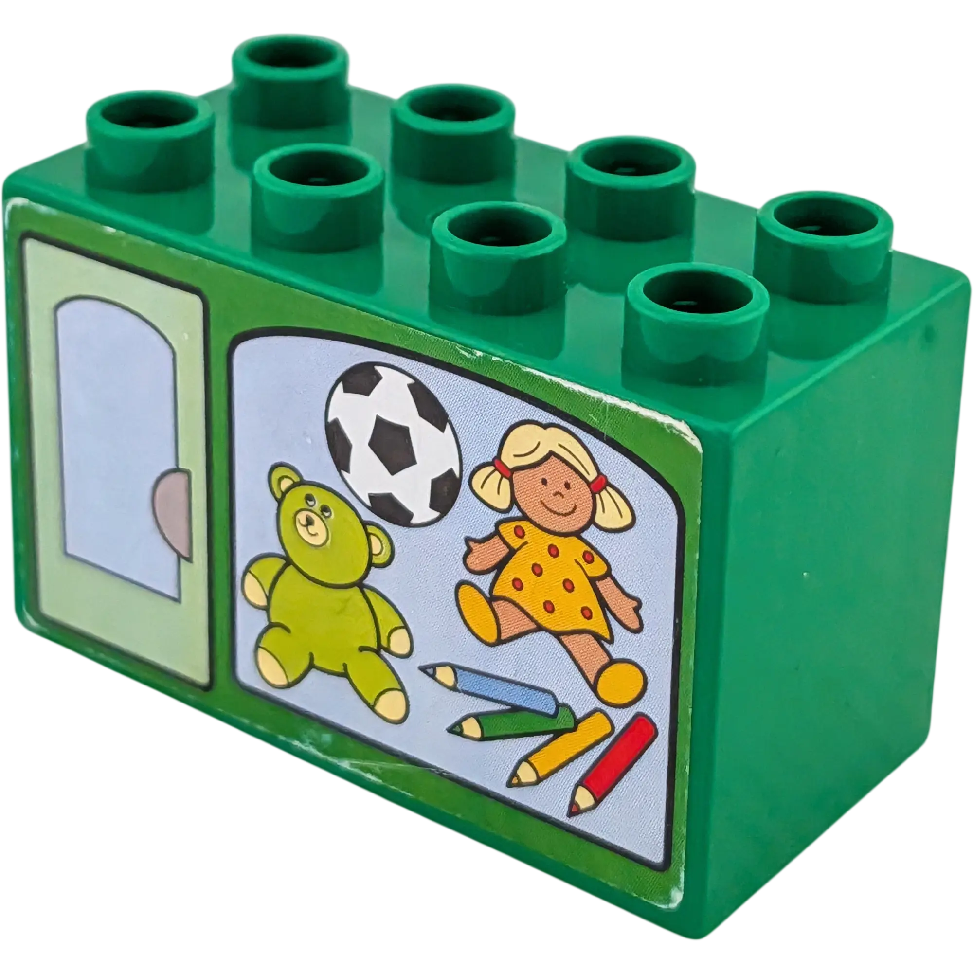 Lego Duplo 31111 Stein Dunkelgrün beidseitig beklebt mit Spielzeug 2x4x2
