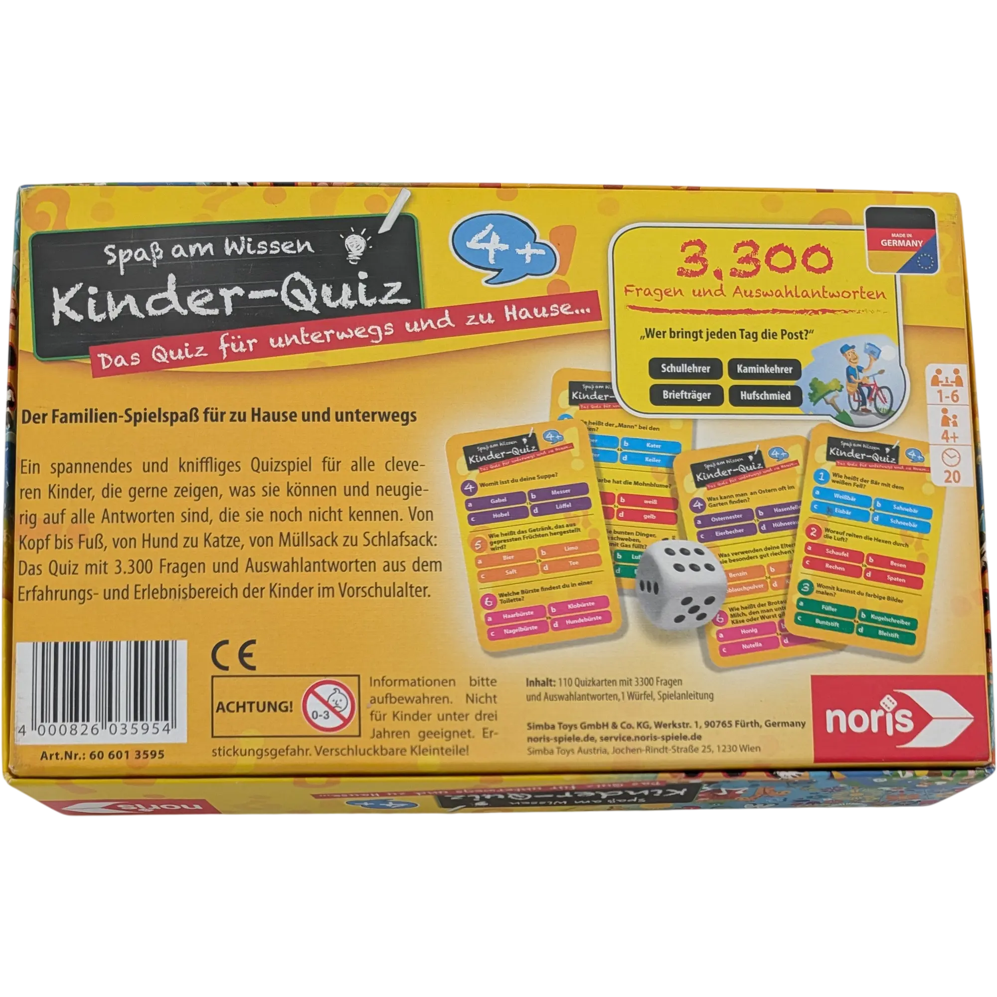 Noris Spaß am Wissen Kinder-Quiz Das Quiz für unterwegs, Ansicht 2