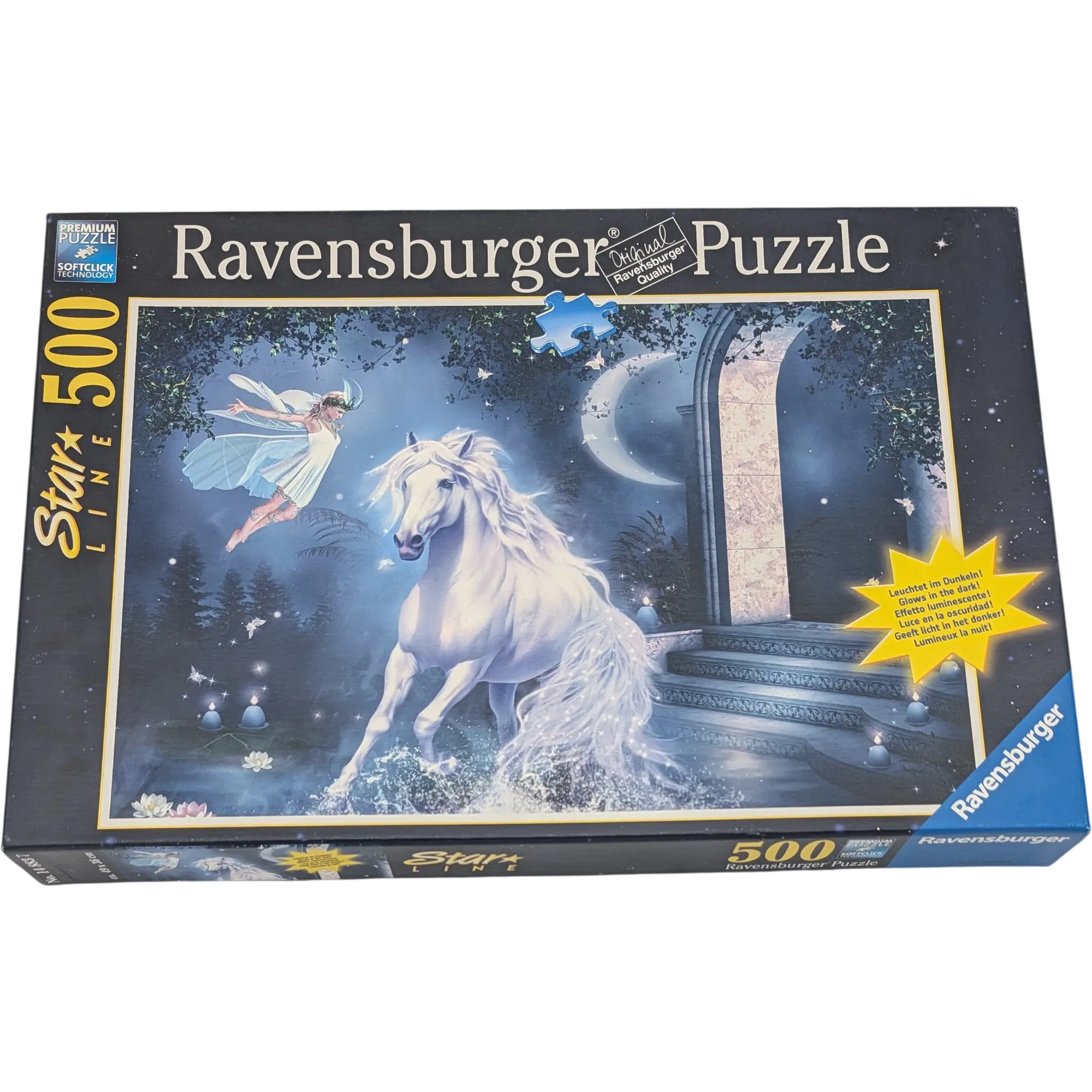 Ravensburger Premium Softclick Star Line Puzzle 500 Teile 148837 Mystische Nacht mit Einhorn