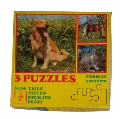PV 3 Puzzle mit je 36 Teilen Tiere auf dem Lande
