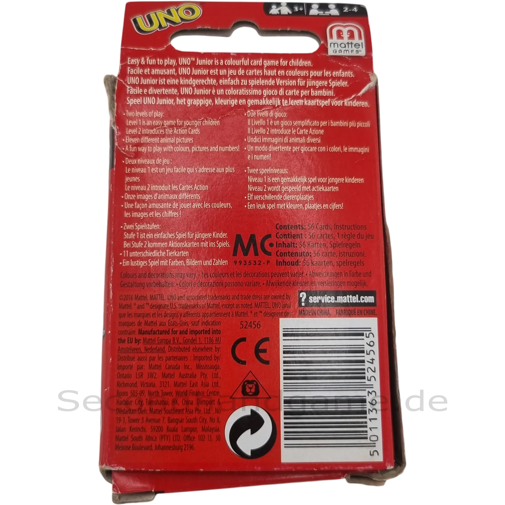 Mattel Uno Junior Tiere