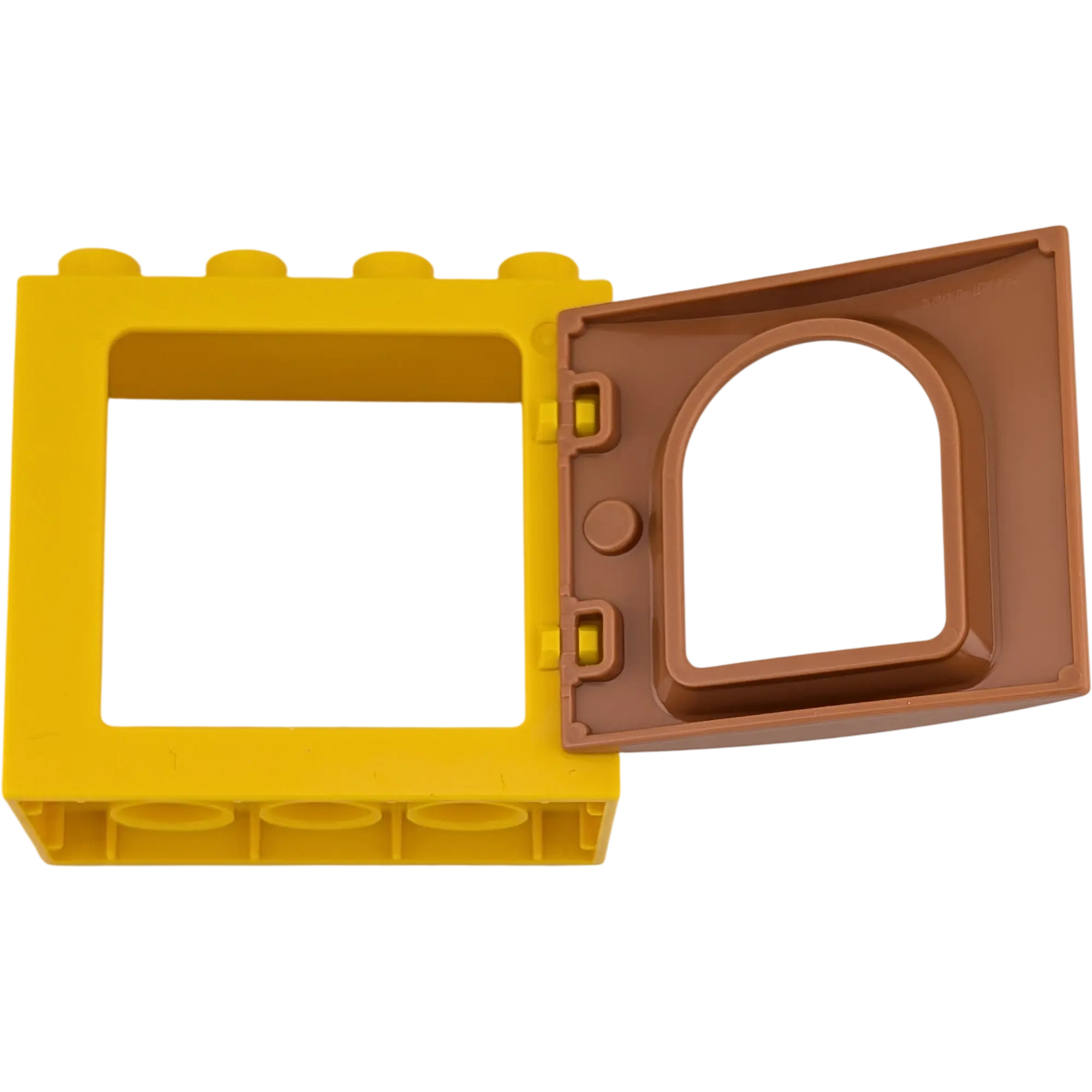 Lego Duplo 61649 Fensterrahmen Gelb mit braunem Rundbogen