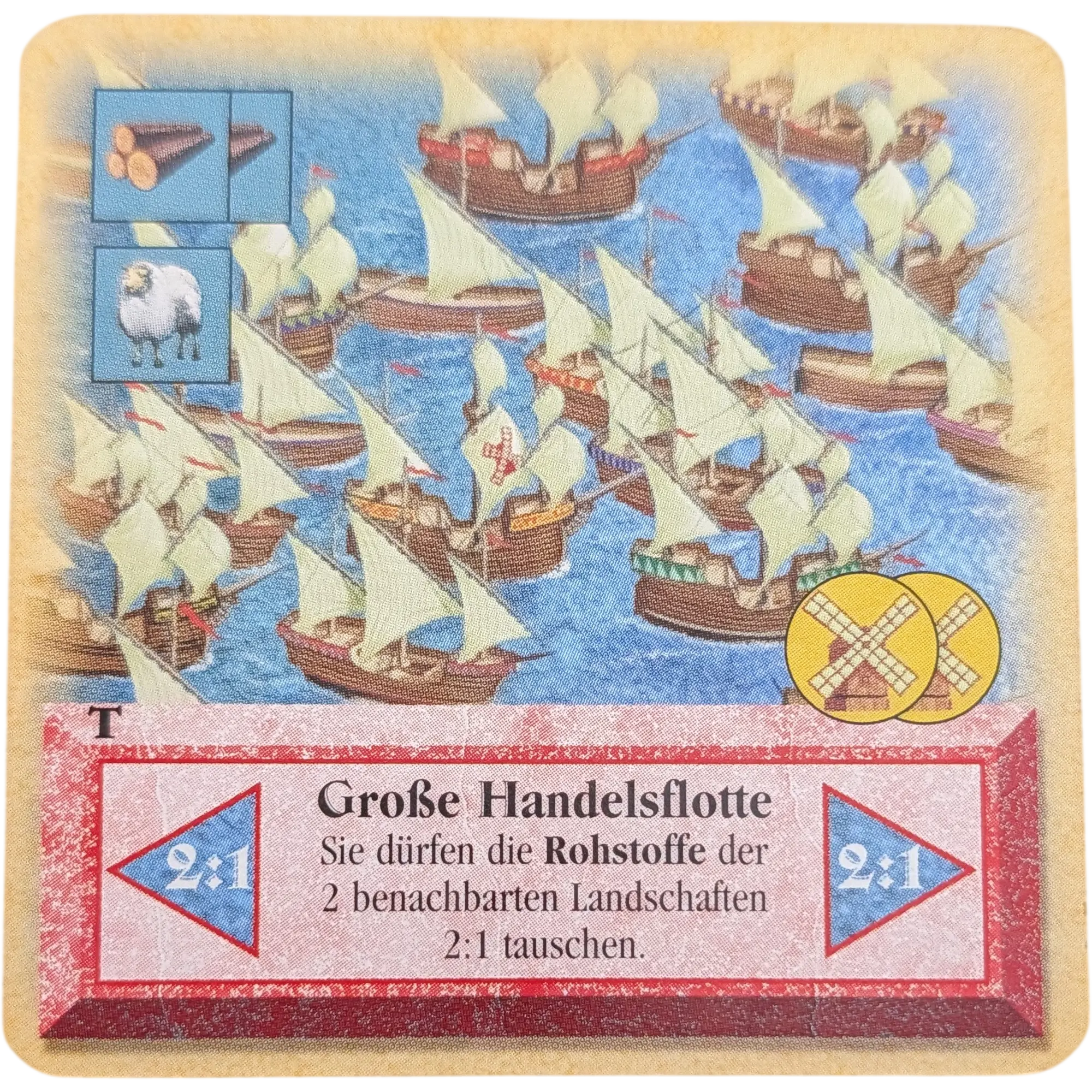 Kosmos Catan das Turnierset zum Kartenspiel Ersatzteile Karte Rot Große Handelsflotte