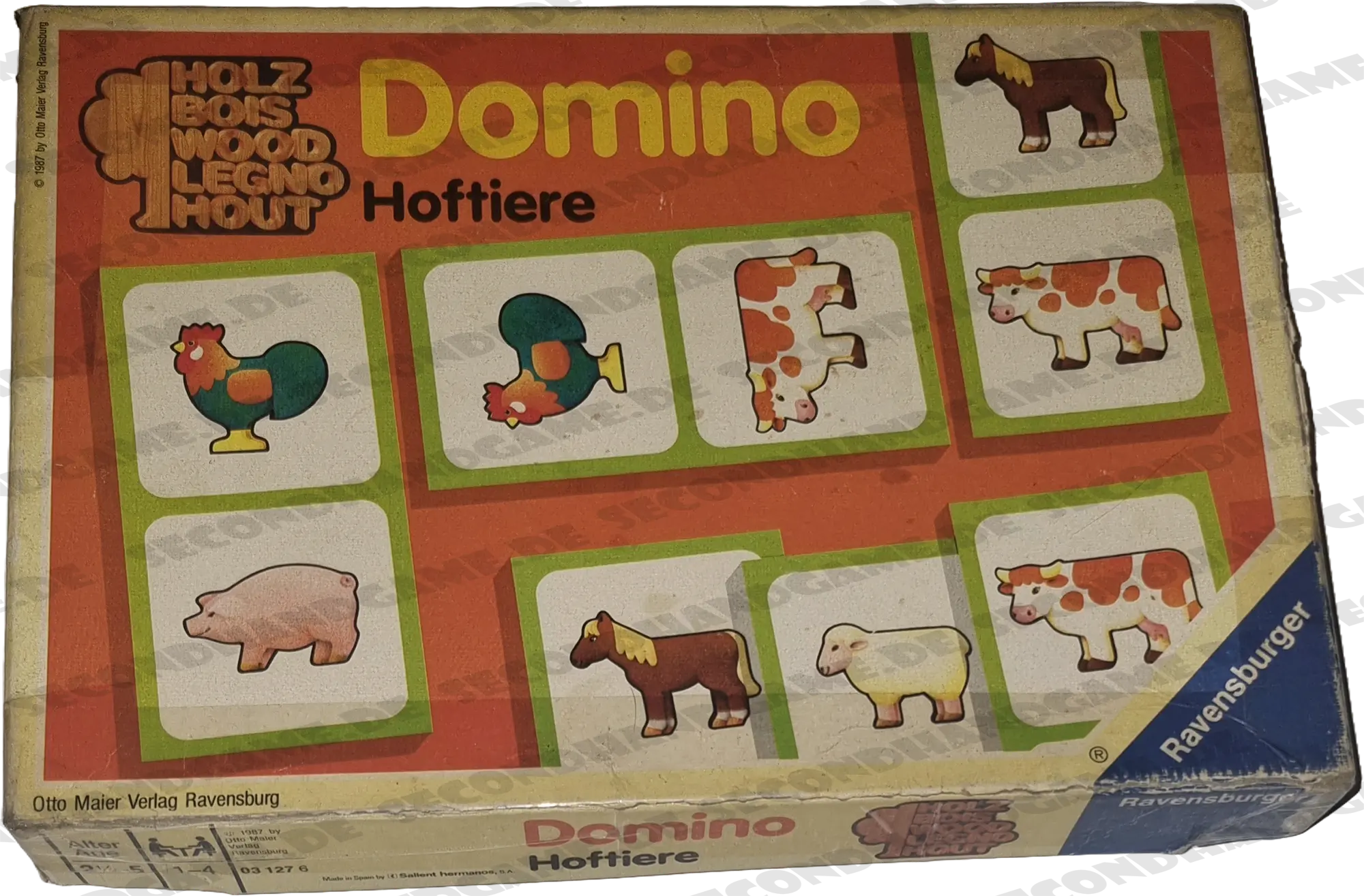 Ravensburger Holz Domino Hoftiere 031276