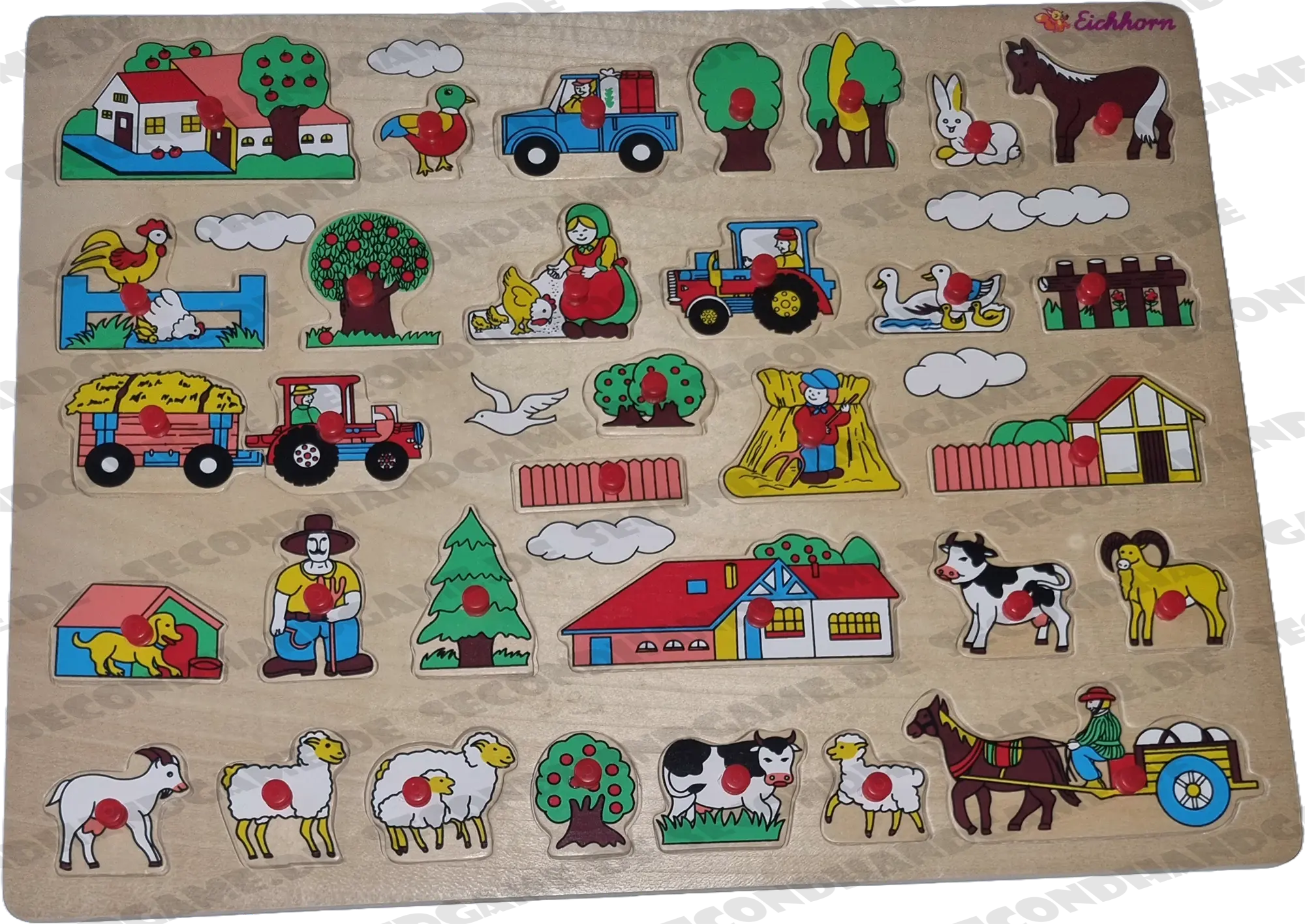 Eichhorn XXL Puzzle mit Griff Bauernhof 32 Teile