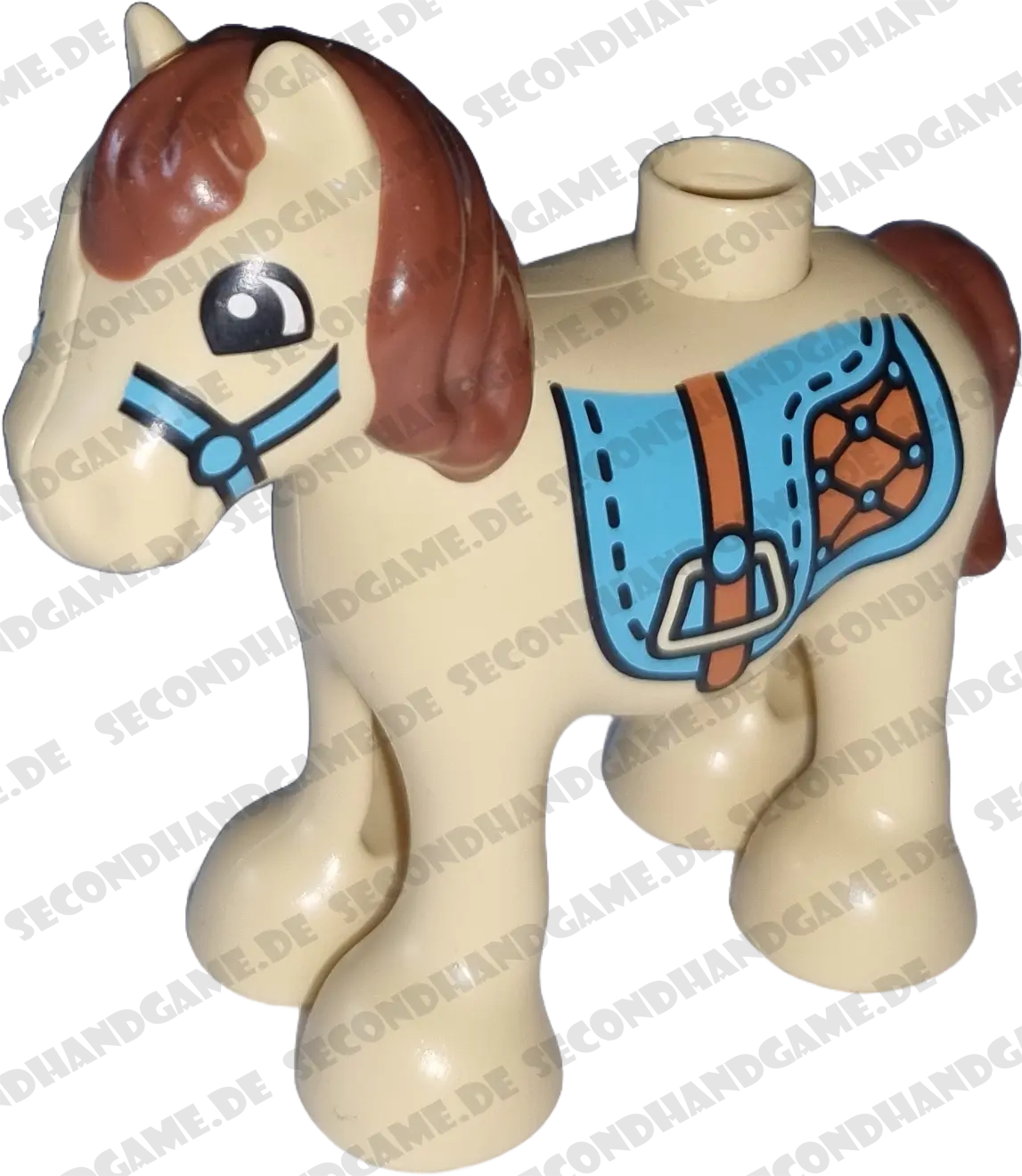 Lego Duplo Pony Fohlen Beige mit Sattel