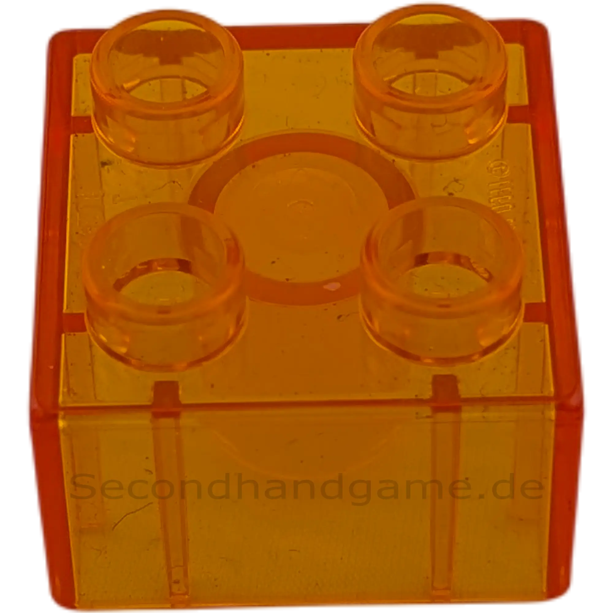 Lego Duplo 2x2 Stein 3437 Transparent Orange