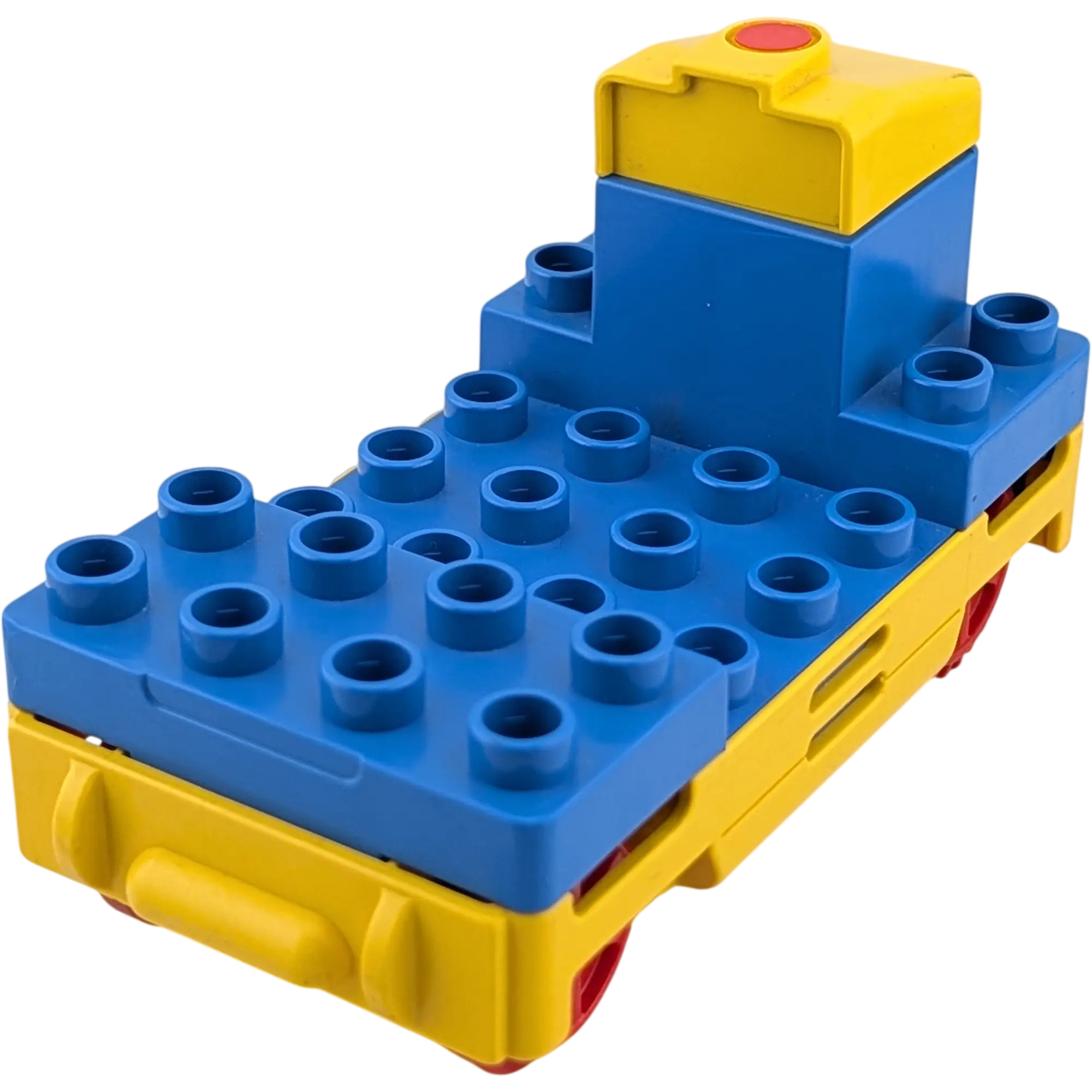 Lego Duplo Eisenbahn E-Lok Zug Gelb Blau rote Räder Defekt für Bastler