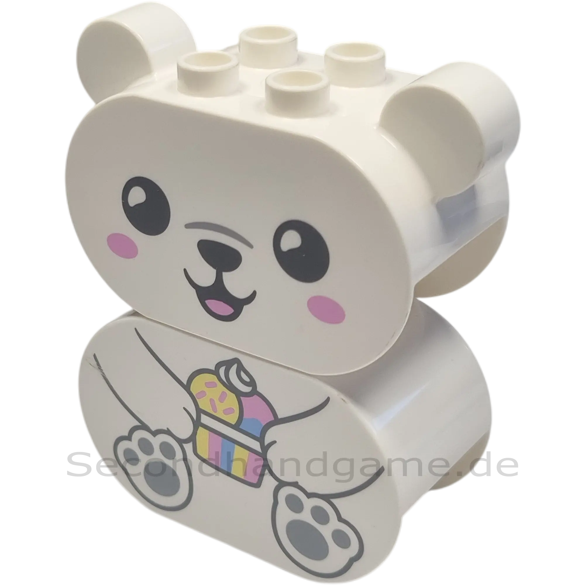 Lego Duplo Teddybär weiß mit Eis
