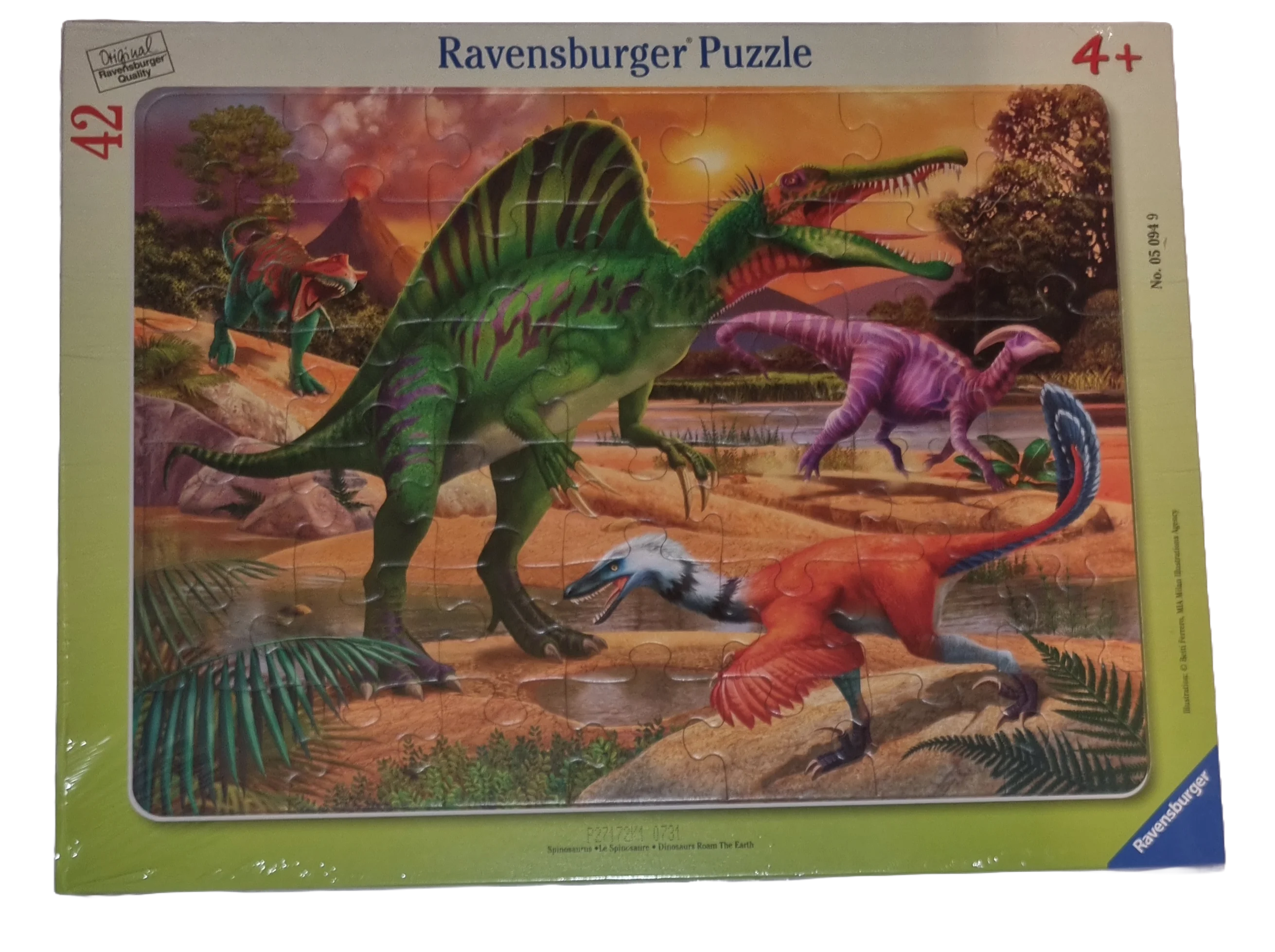 Ravensburger Rahmenpuzzle 42 Teile Dinosaurier 050949