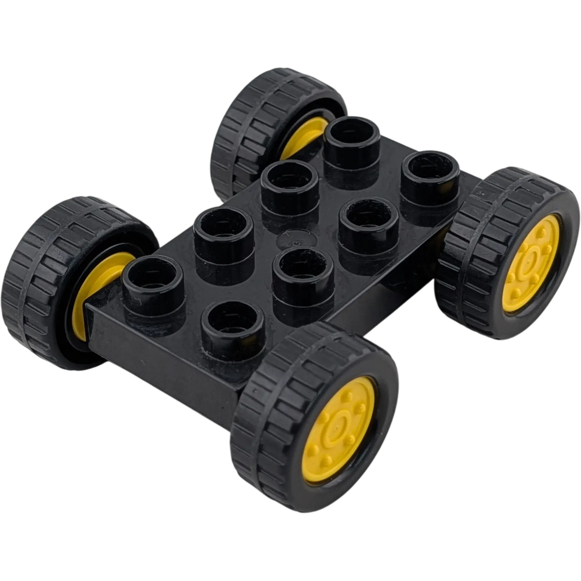 Lego Duplo 41989 Auto Fahrzeug Unterteil Schwarz gelbe Räder