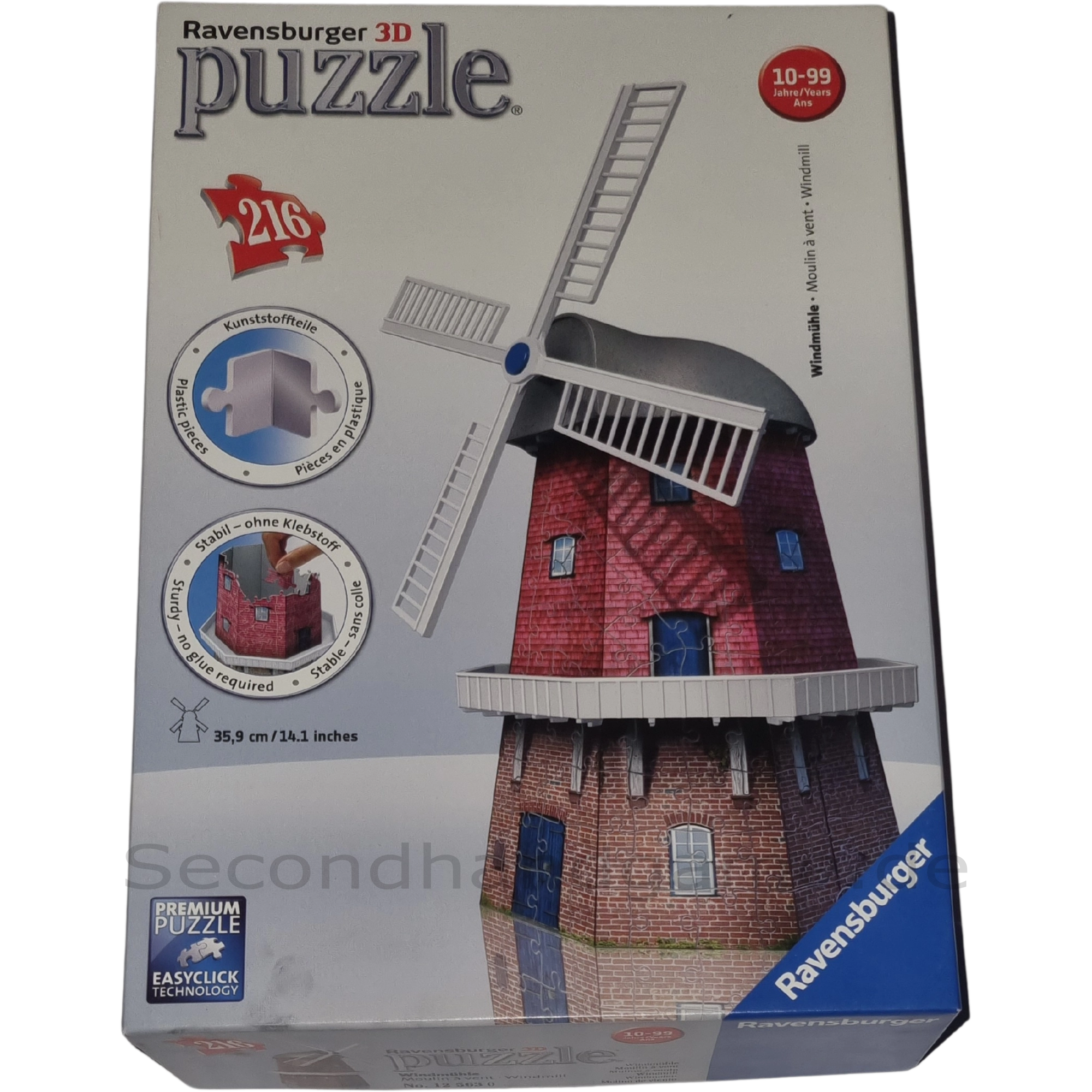 Ravensburger 3D Puzzle 216 Teile 125630 Windmühle