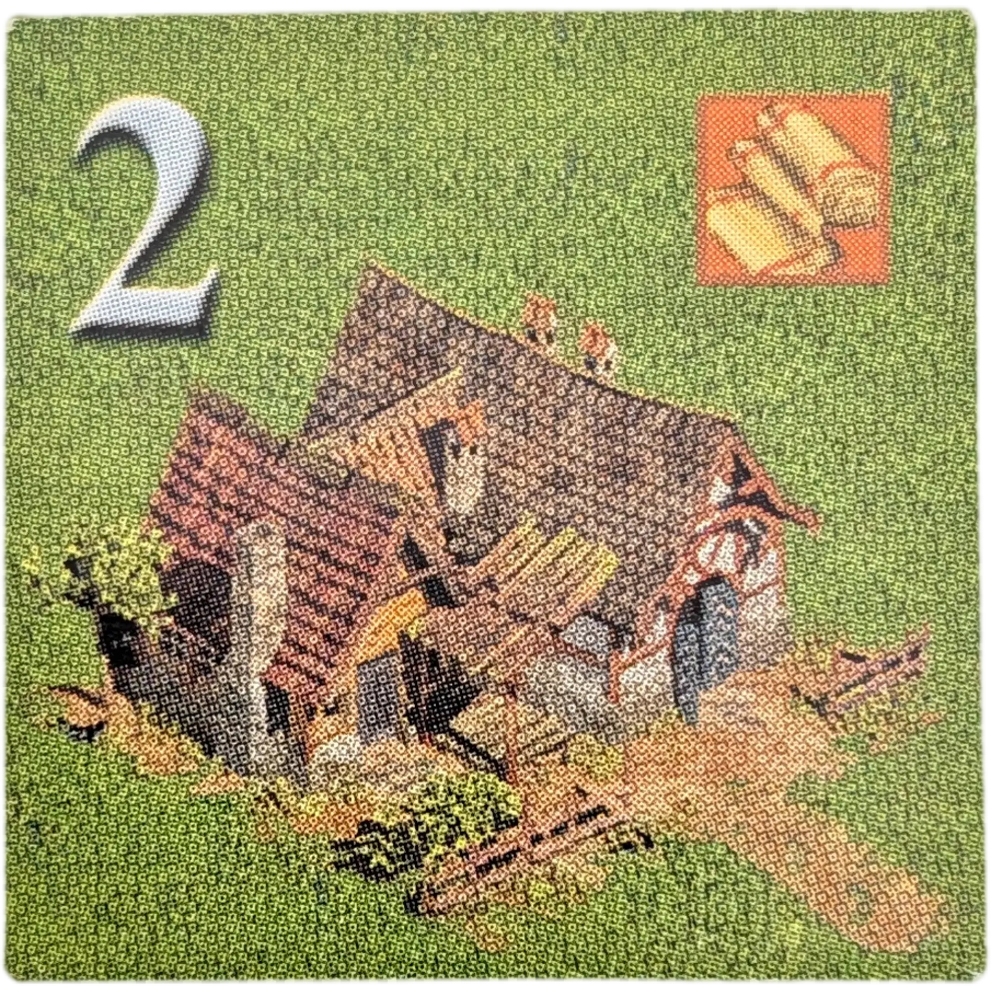 Kosmos Anno 1503 Ersatzteile Einwohnerkärtchen Grün Pionier/Siedler Zahl Weiß, Ansicht 2