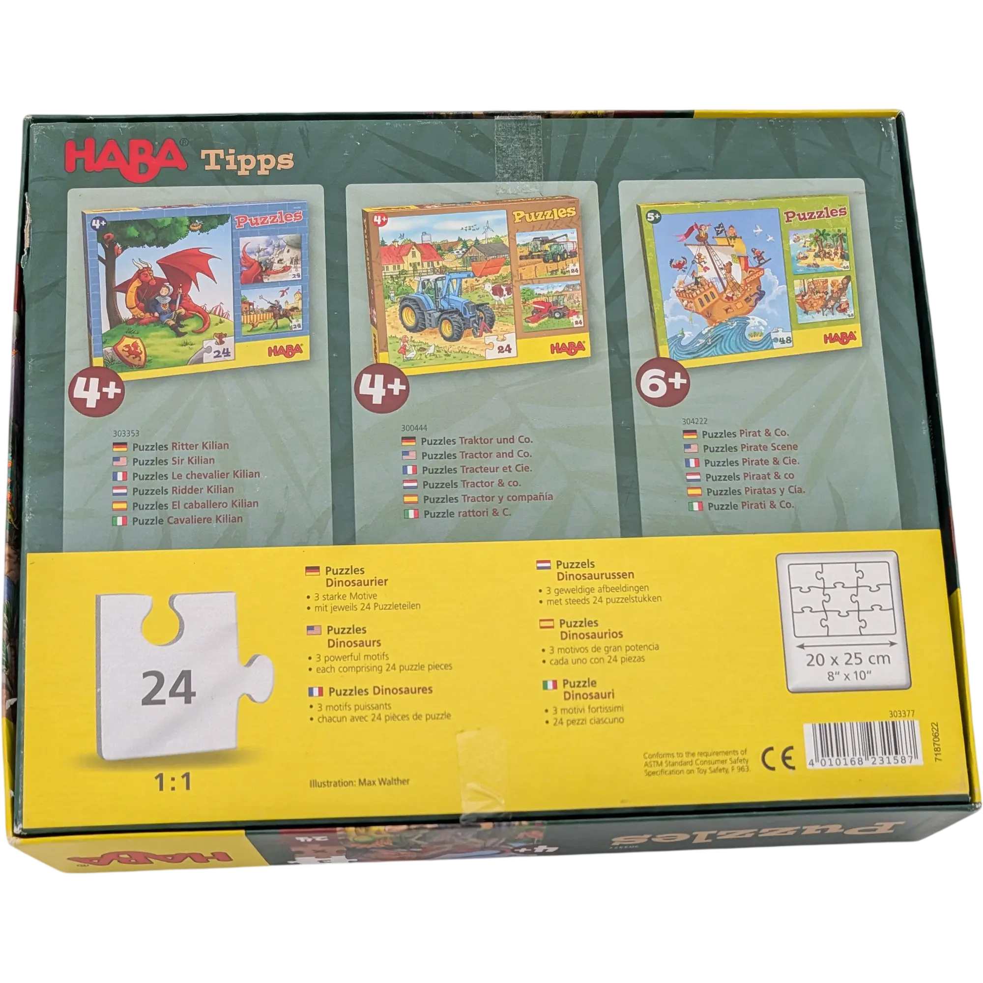 Haba Puzzles Dinosaurier 3x24 Teile 303377, Ansicht 2