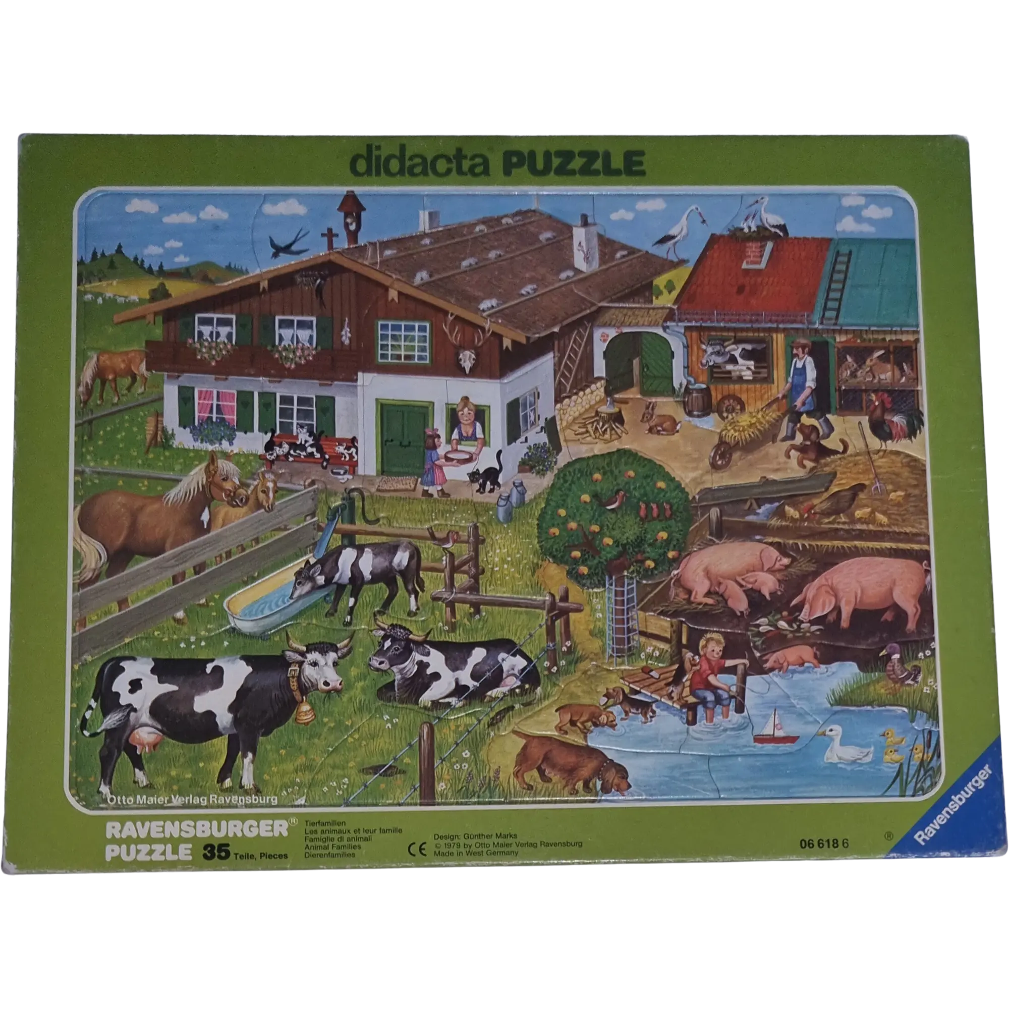 Ravensburger Rahmenpuzzle Didacta Tierfamilien 35 Teile 066186