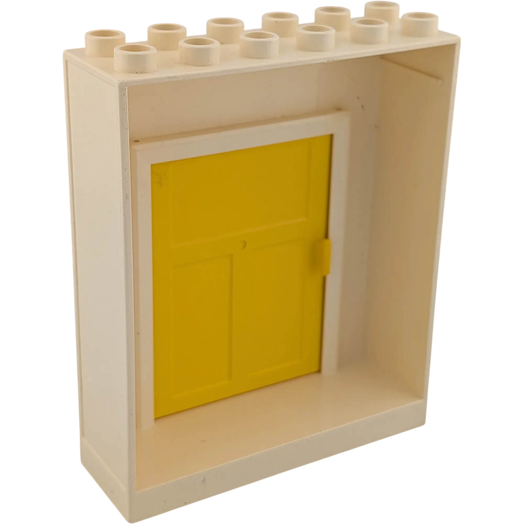 Lego Duplo 6459 Hauswand 2x6 Weiß mit gelber Tür