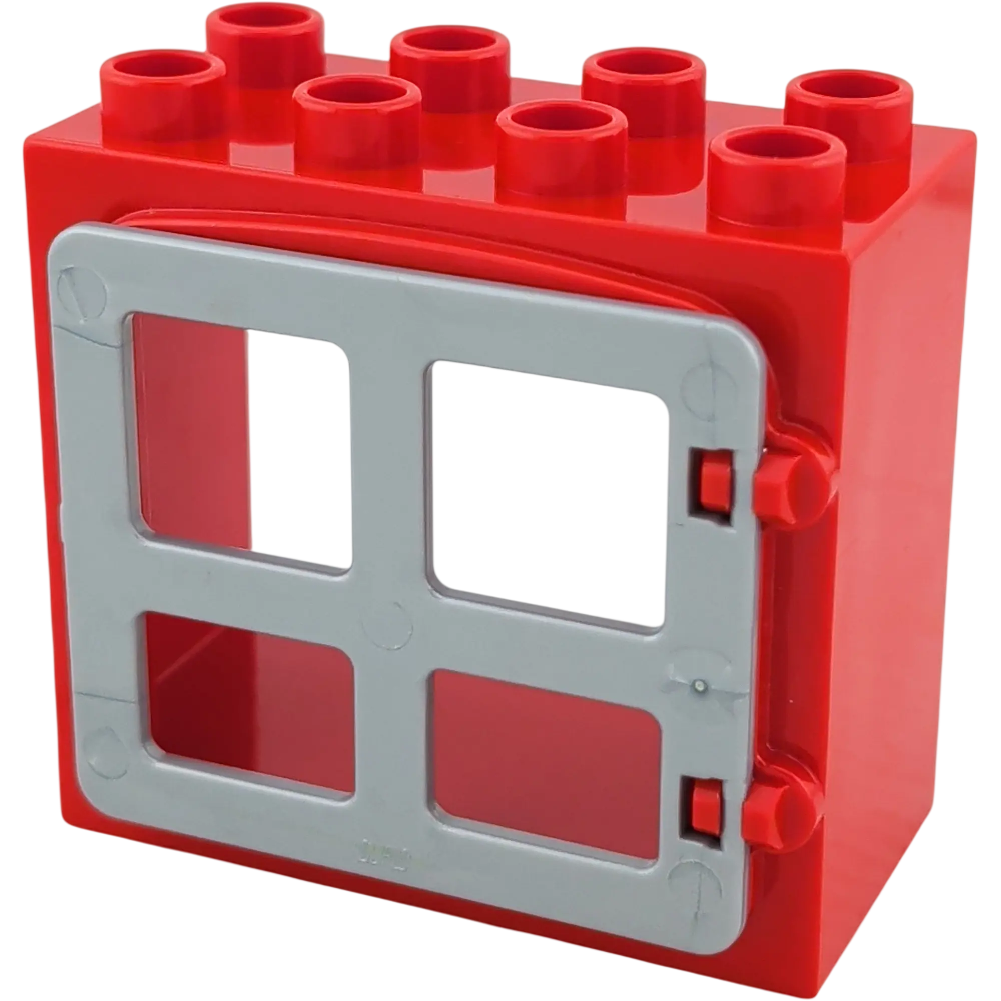 Lego Duplo 61649 Fensterrahmen Rot mit vier silbernen Fenstern