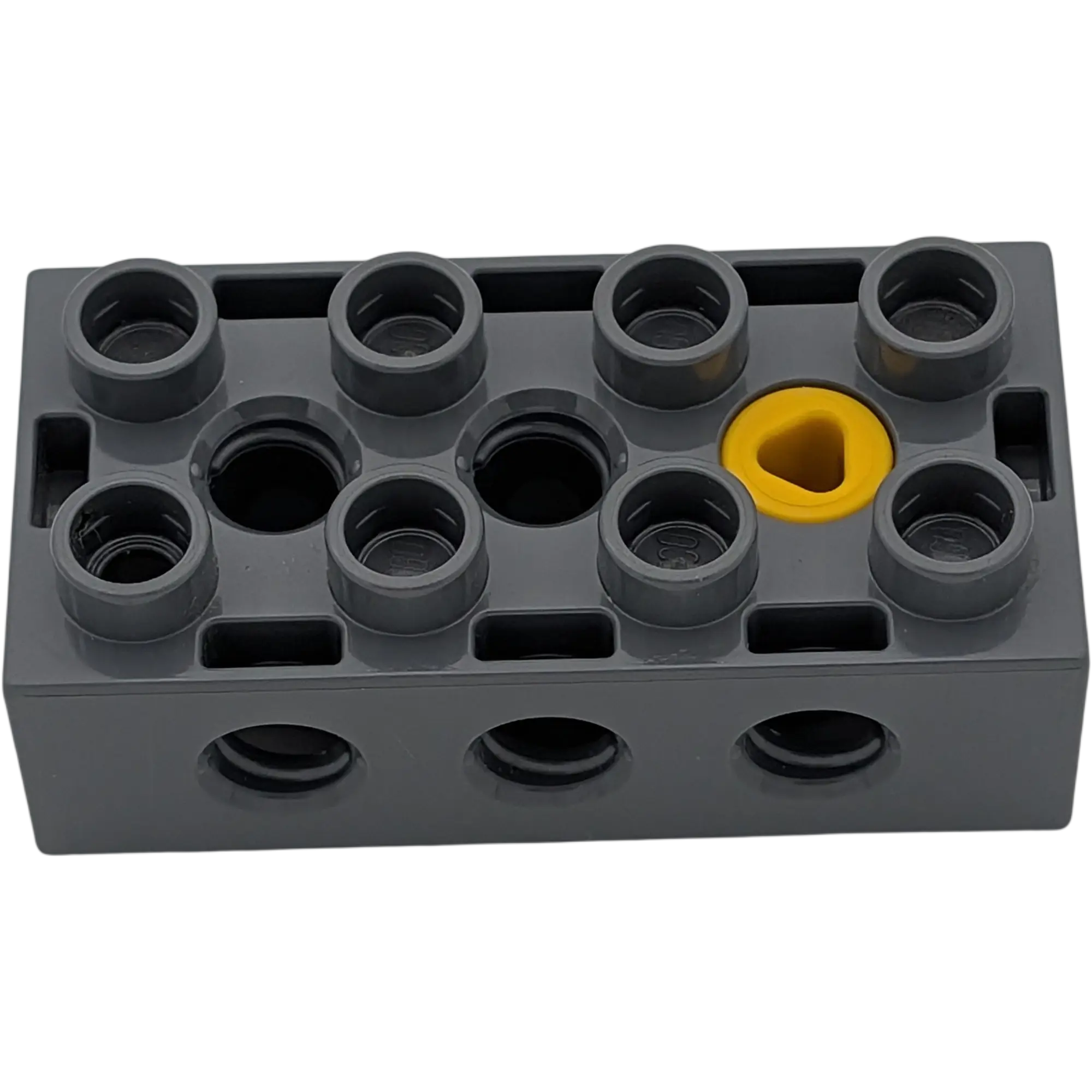 Lego Duplo 31184 Baustein Dunkelgrau 2x4 mit Schraube gelb