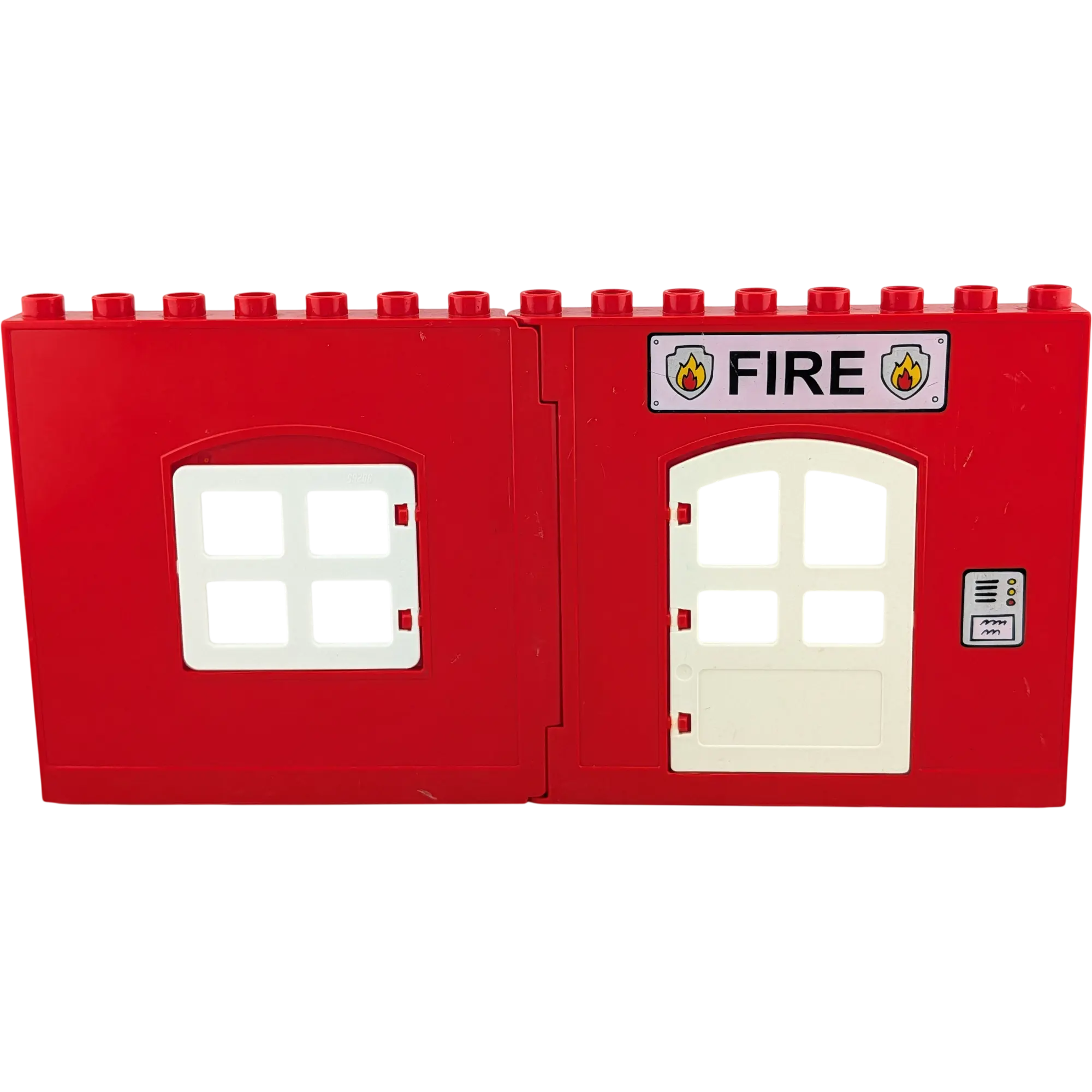 Lego Duplo Hauswand Rot Feuerwache Fire Feuerwehrhaus