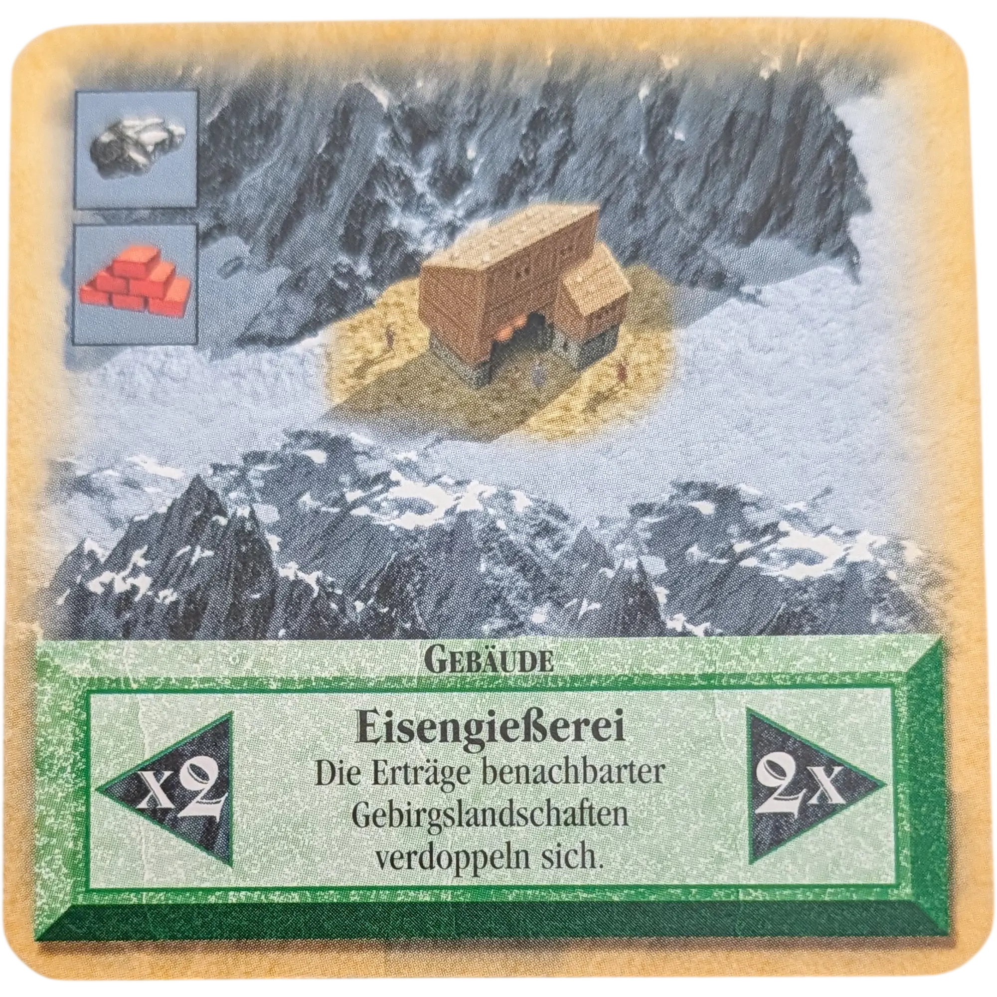 Kosmos Die Siedler von Catan das Kartenspiel Ersatzteil Karte Grün Eisengießerei
