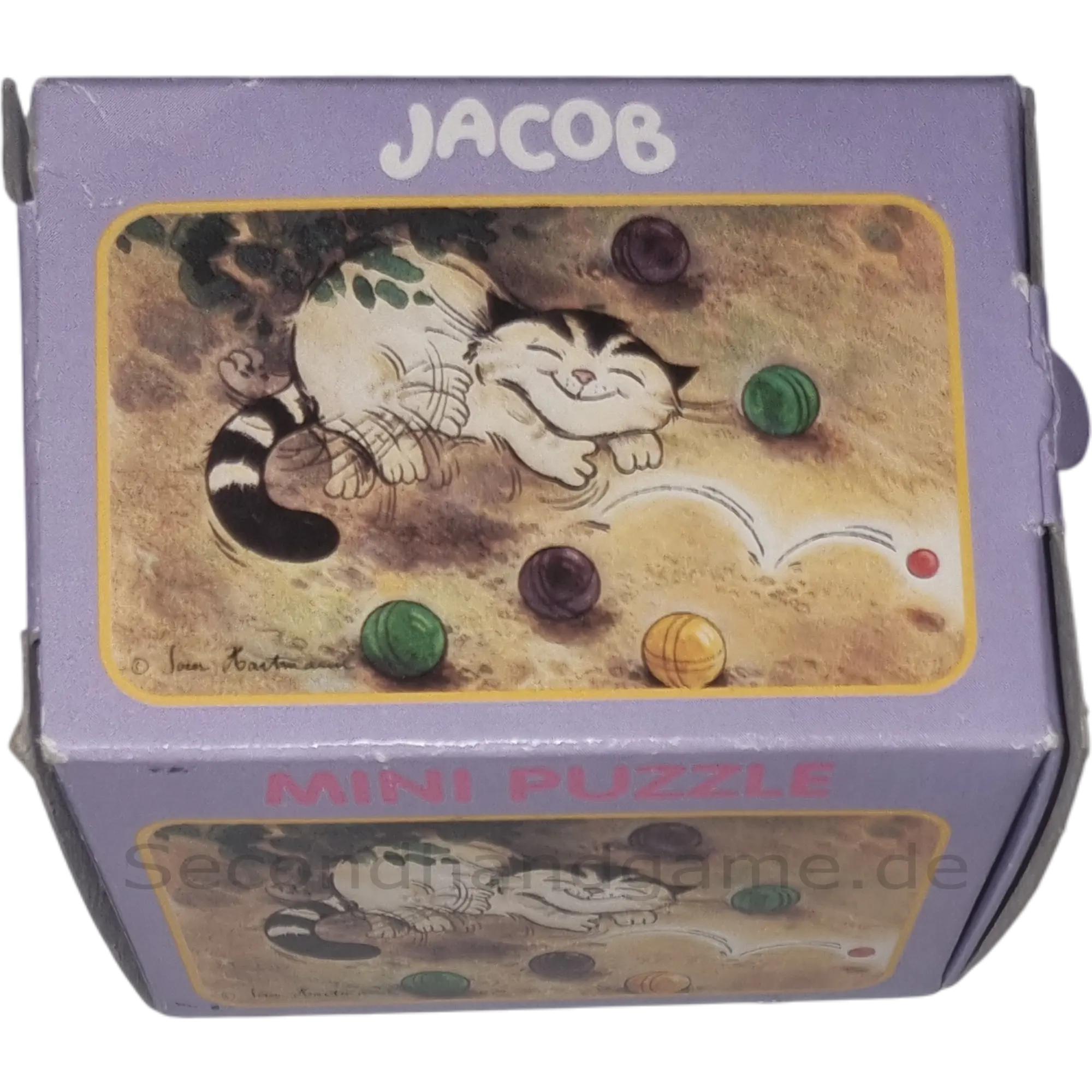 Heye Mini Puzzle Jacob 48 Teile Katze spielt mit Wolle