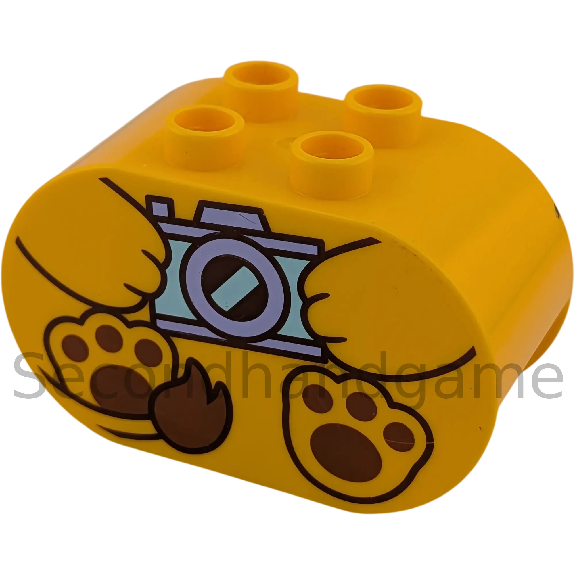 Lego Duplo Stein 2x4x2 abgerundet Gelborange Bär mit Kamera