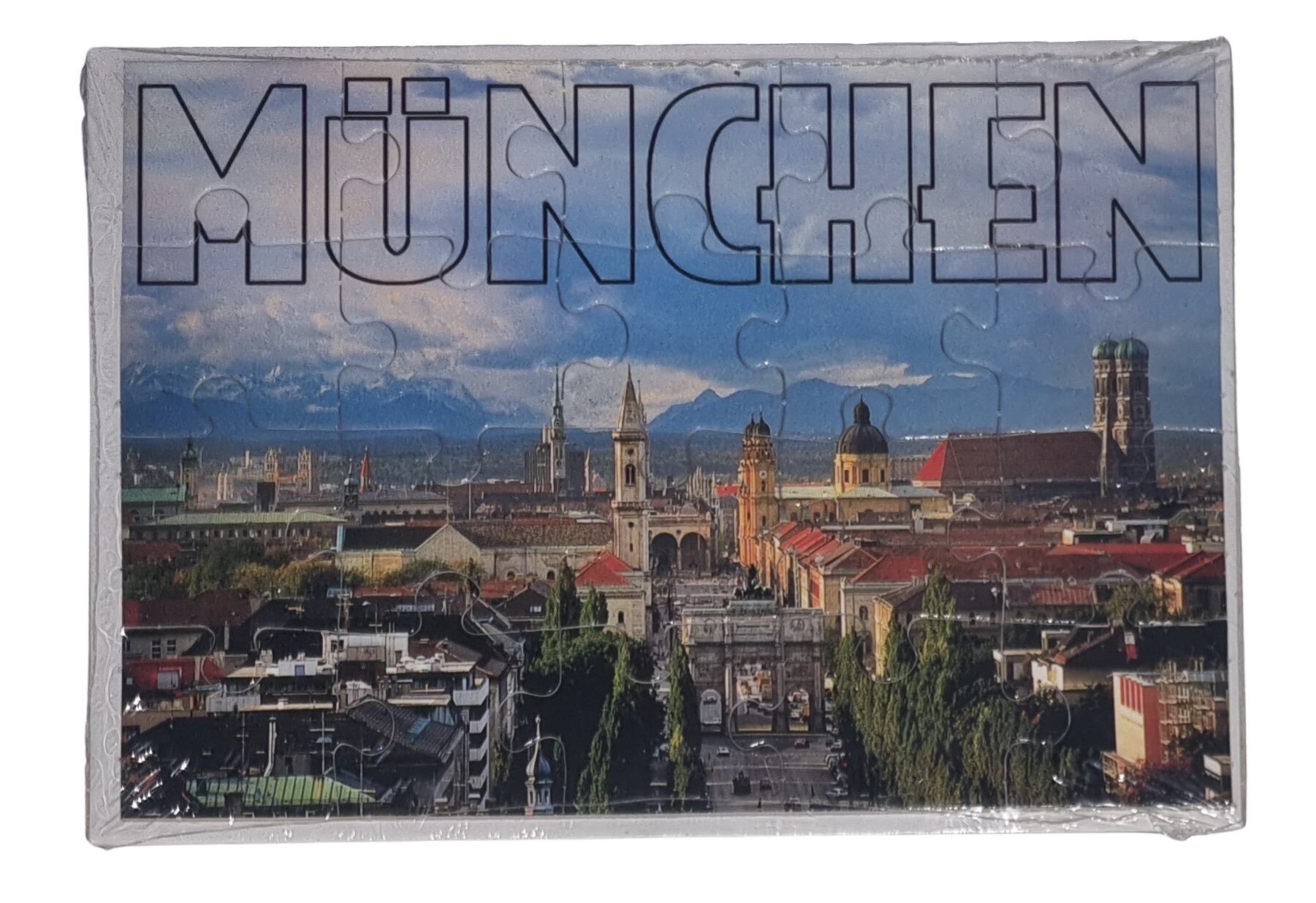 Stadt München Puzzle 20 Teile Ansichtskarte mit Umschlag