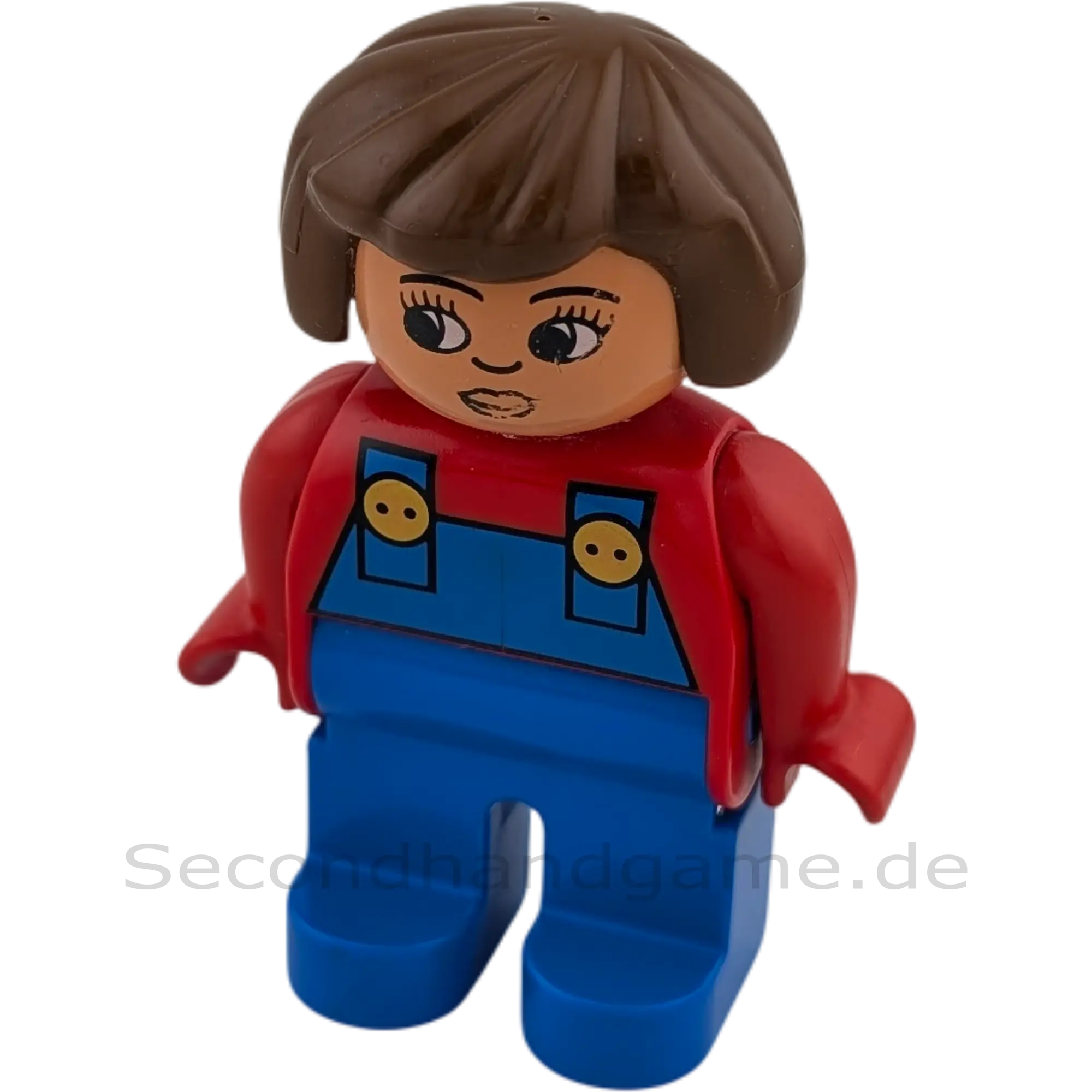 Lego Duplo 4555 Frau mit blauer Latzhose, braune Haare