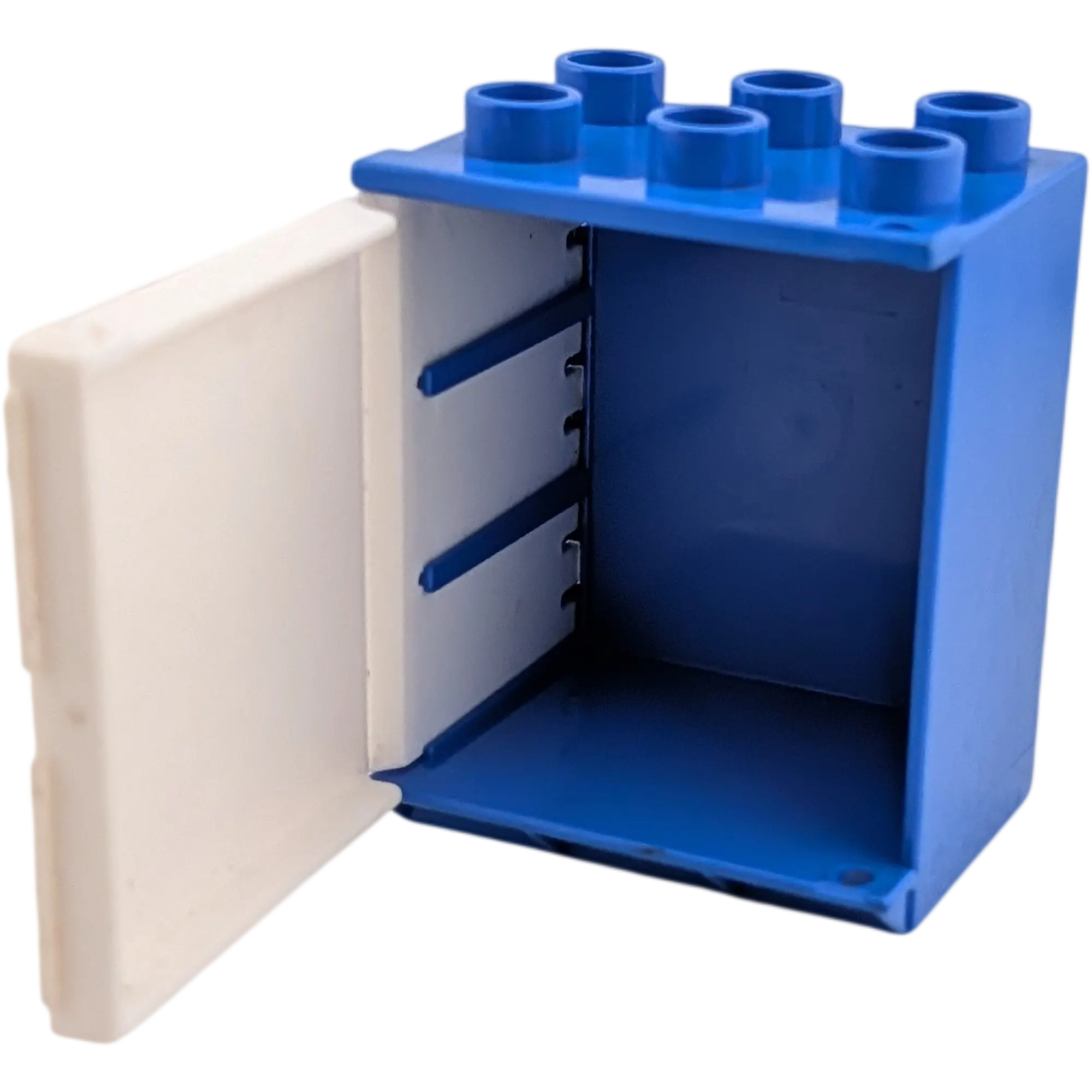 Lego Duplo 4014 Kühlschrank Weiß Blau Tür zum öffnen, Ansicht 3