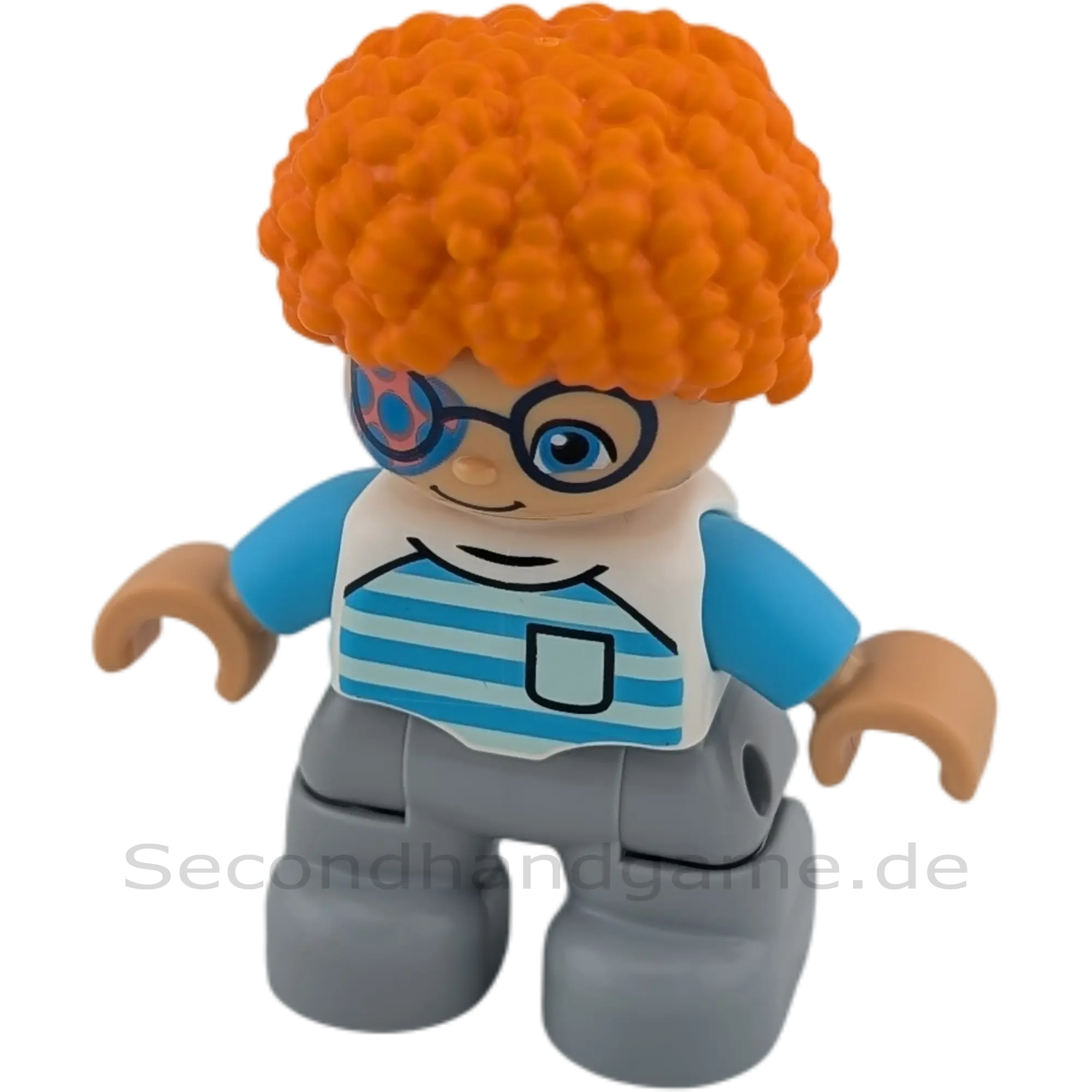 Lego Duplo Figur Kind Junge – Augenpflaster & Streifen-Shirt (Art.-Nr. 47205pb121)