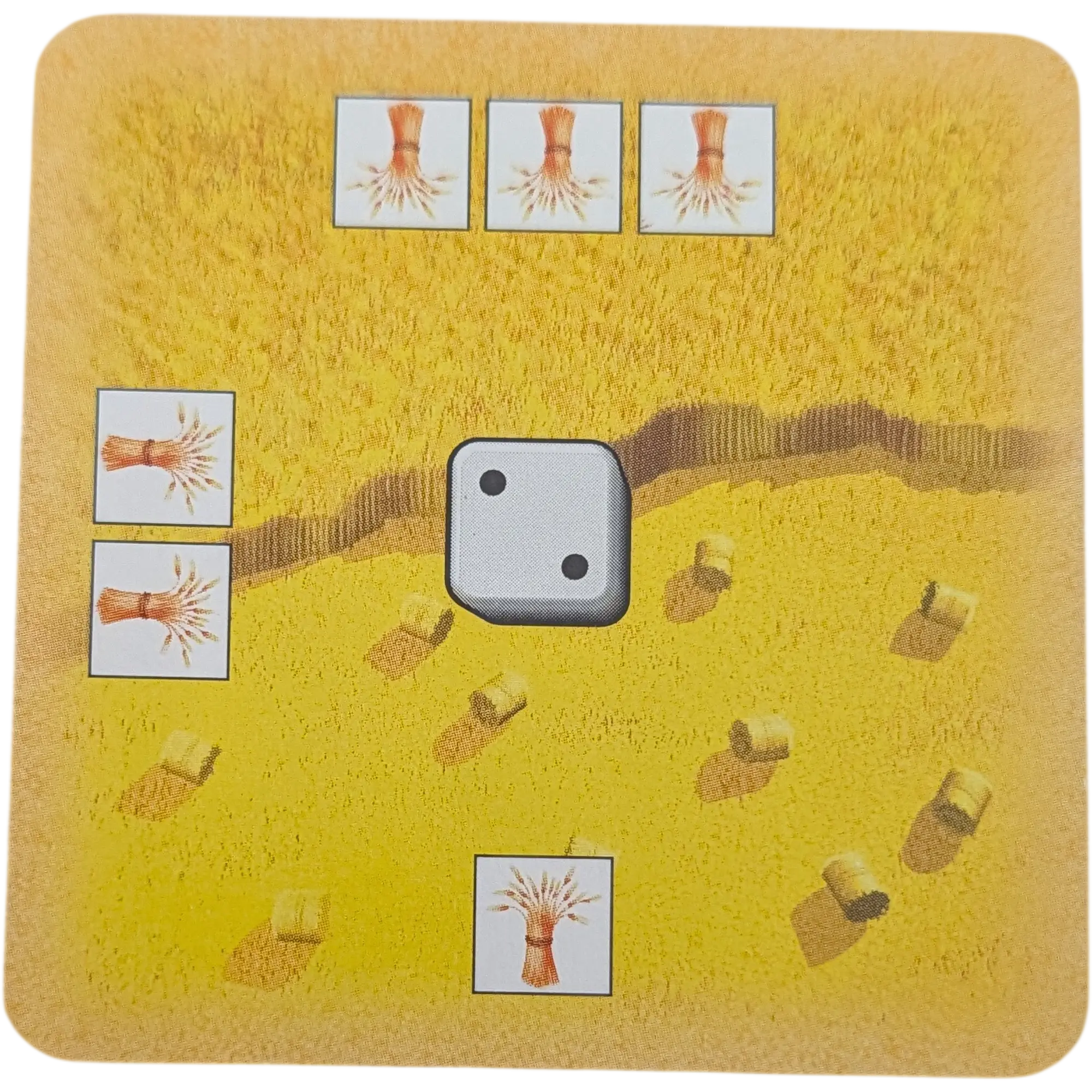 Kosmos Die Siedler von Catan das Kartenspiel Ersatzteil Zentralkarte Wappen Rot-Schwarz Getreide