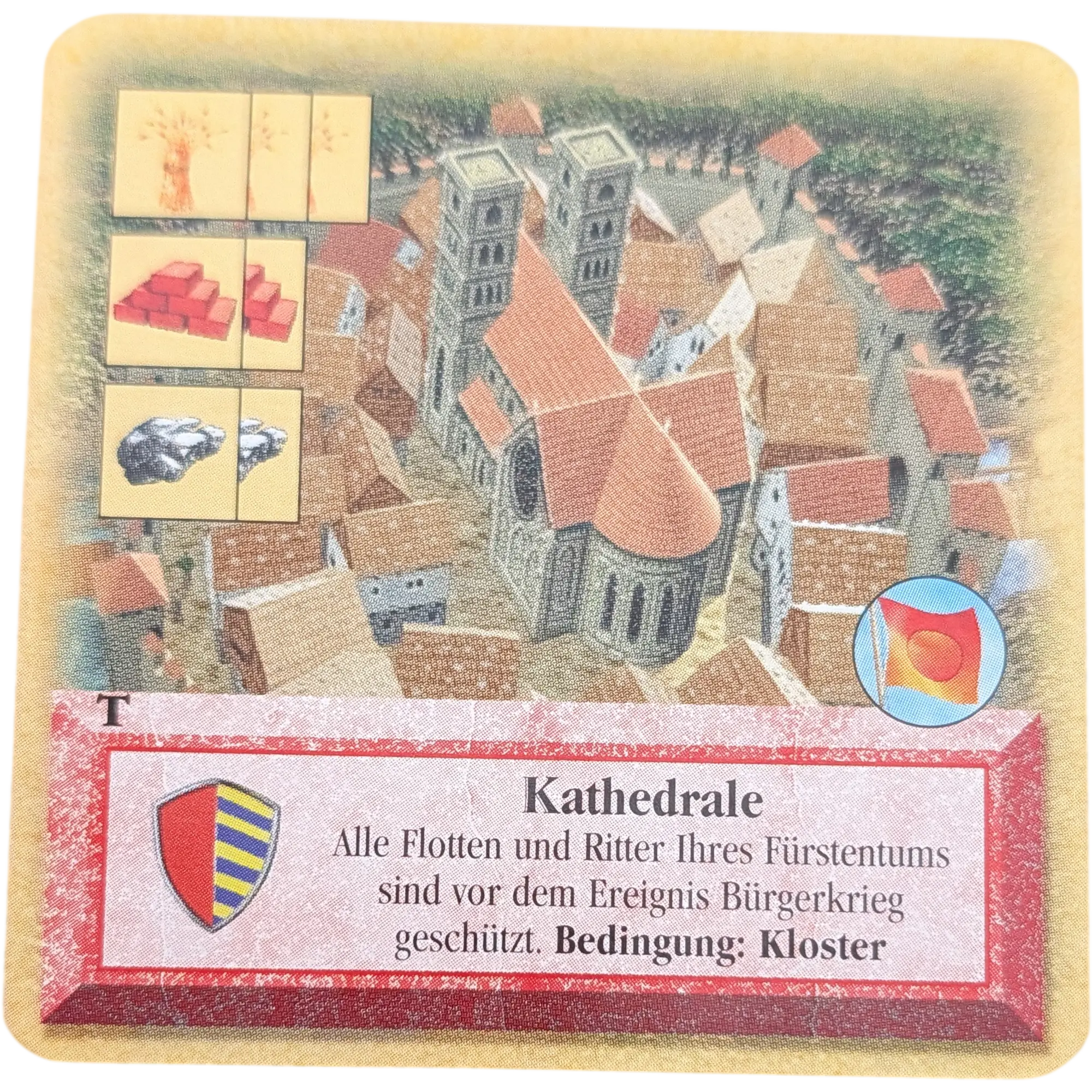 Kosmos Catan das Turnierset zum Kartenspiel Ersatzteile Karte Rot Kathedrale
