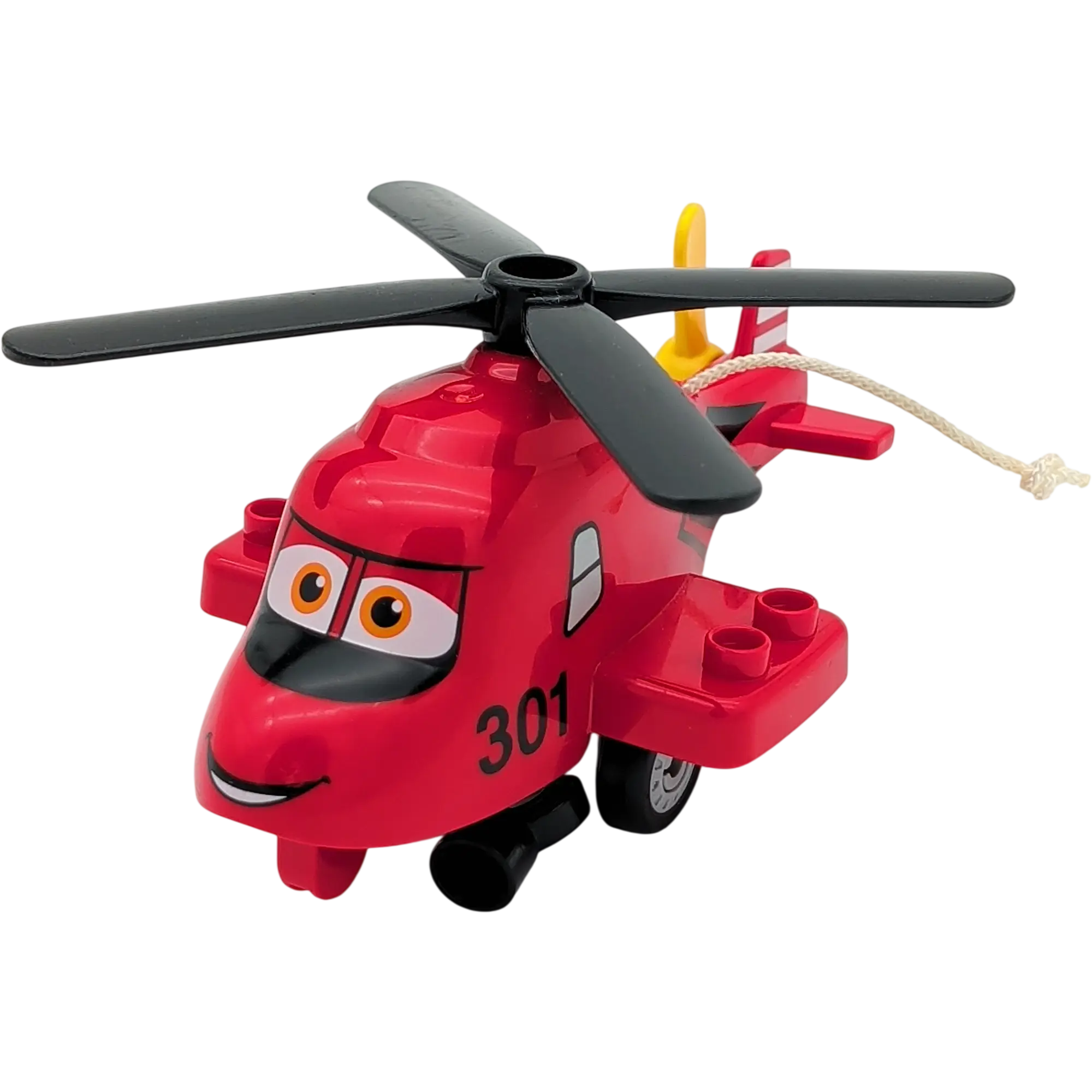 Lego Duplo Disney Cars Blade Ranger Helikopter mit zwei Propeller und Seilwinde Rot schwarz 301