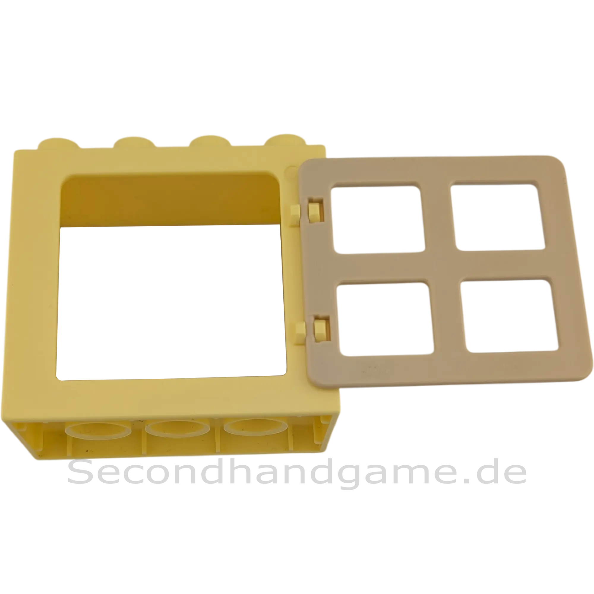 Lego Duplo 61649 Fensterrahmen Hellgelb mit 4 beigen Fenstern