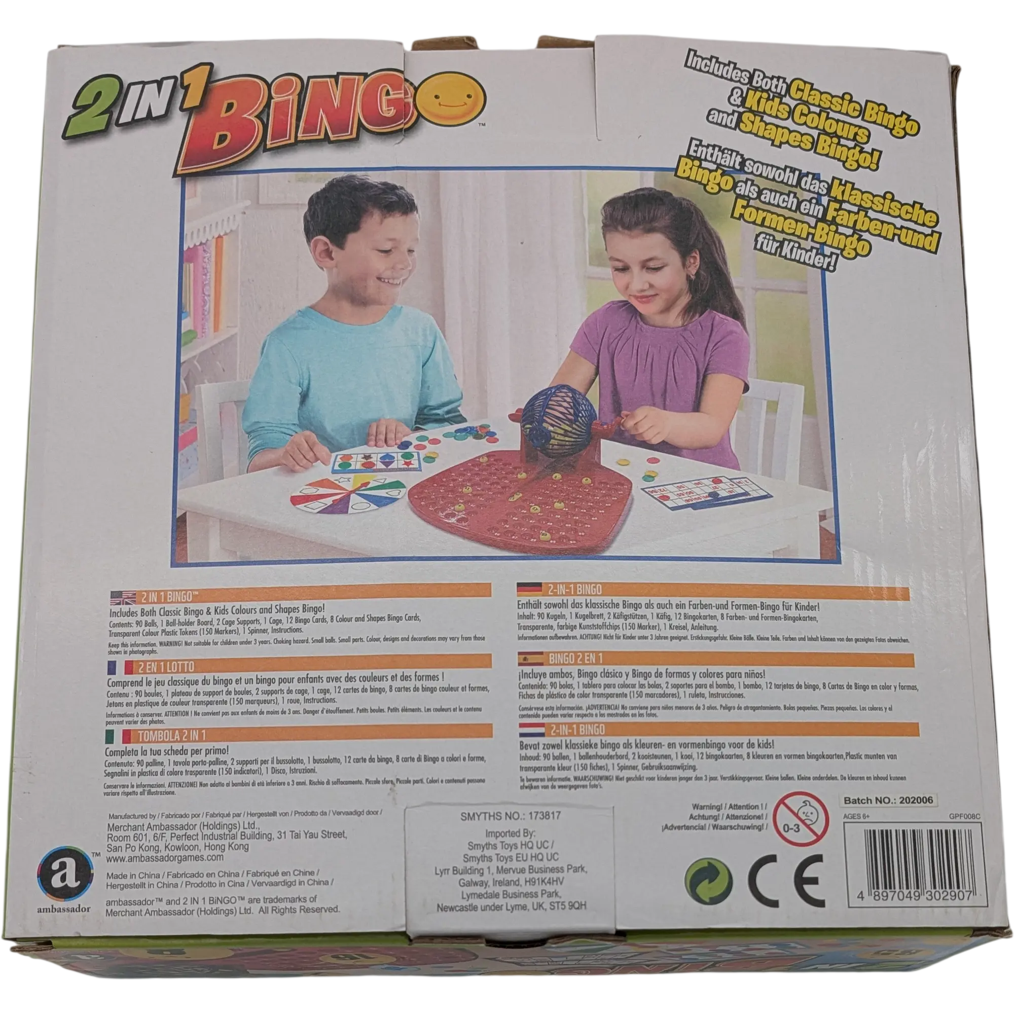 Bingo Maschine 2in1 klassische Bingo und Formen Bingo