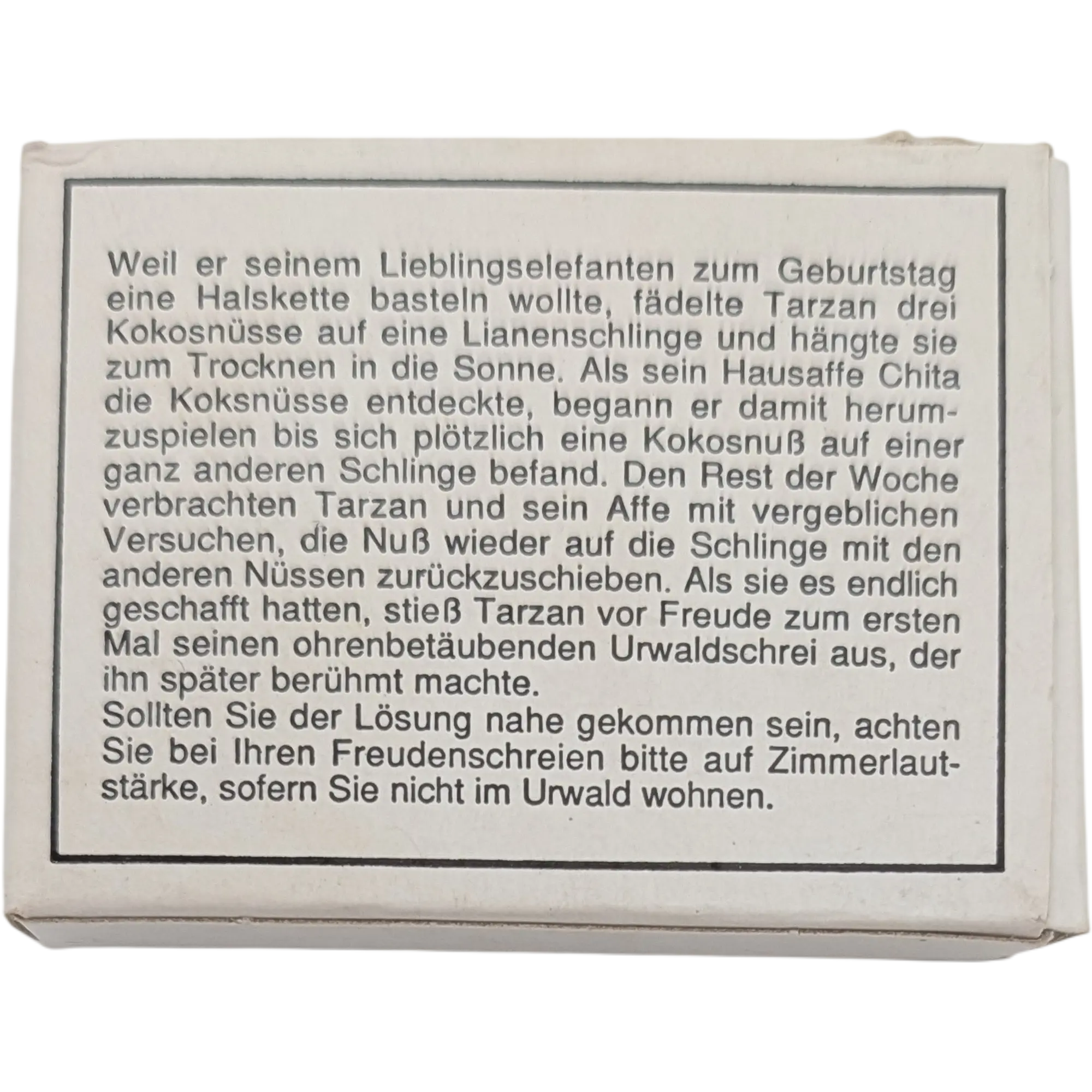 Bartl Mini Spiele Geduldspiele Tarzans Kokosnüsse