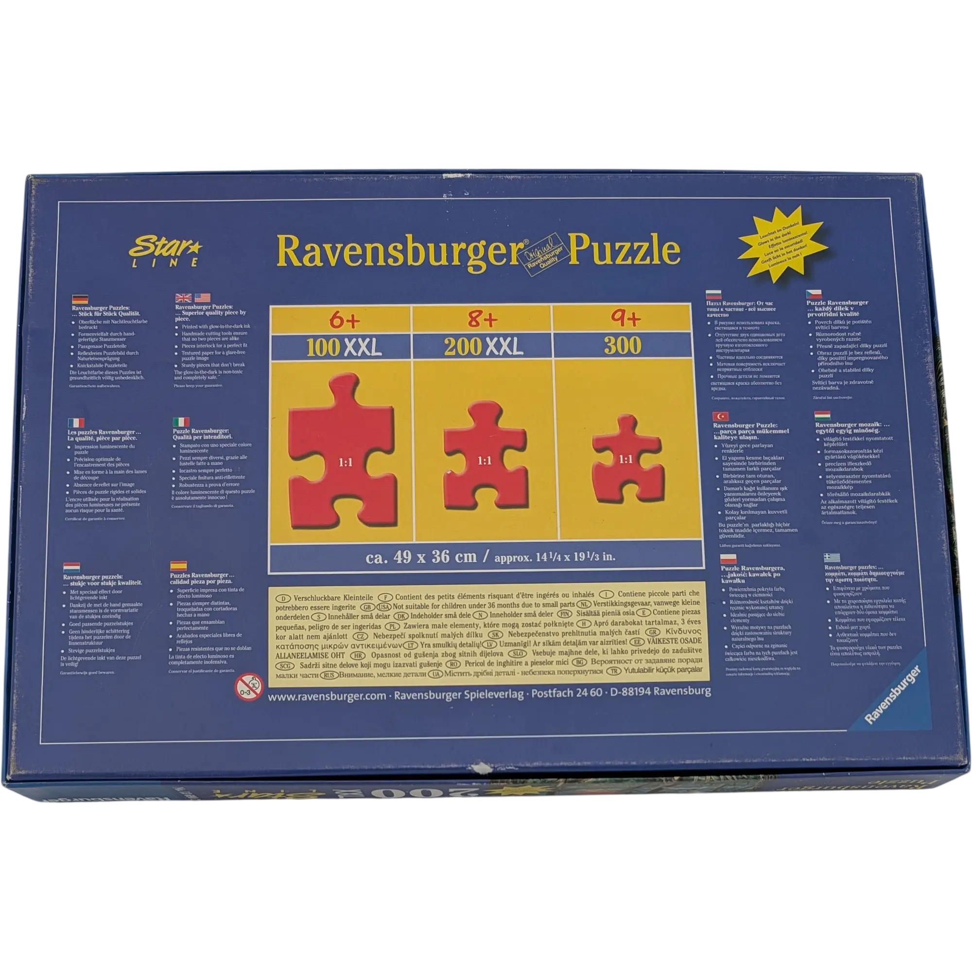 Ravensburger Puzzle Star Line 200 XXL Teile 136902, ab 8 Jahren Dinosaurierland