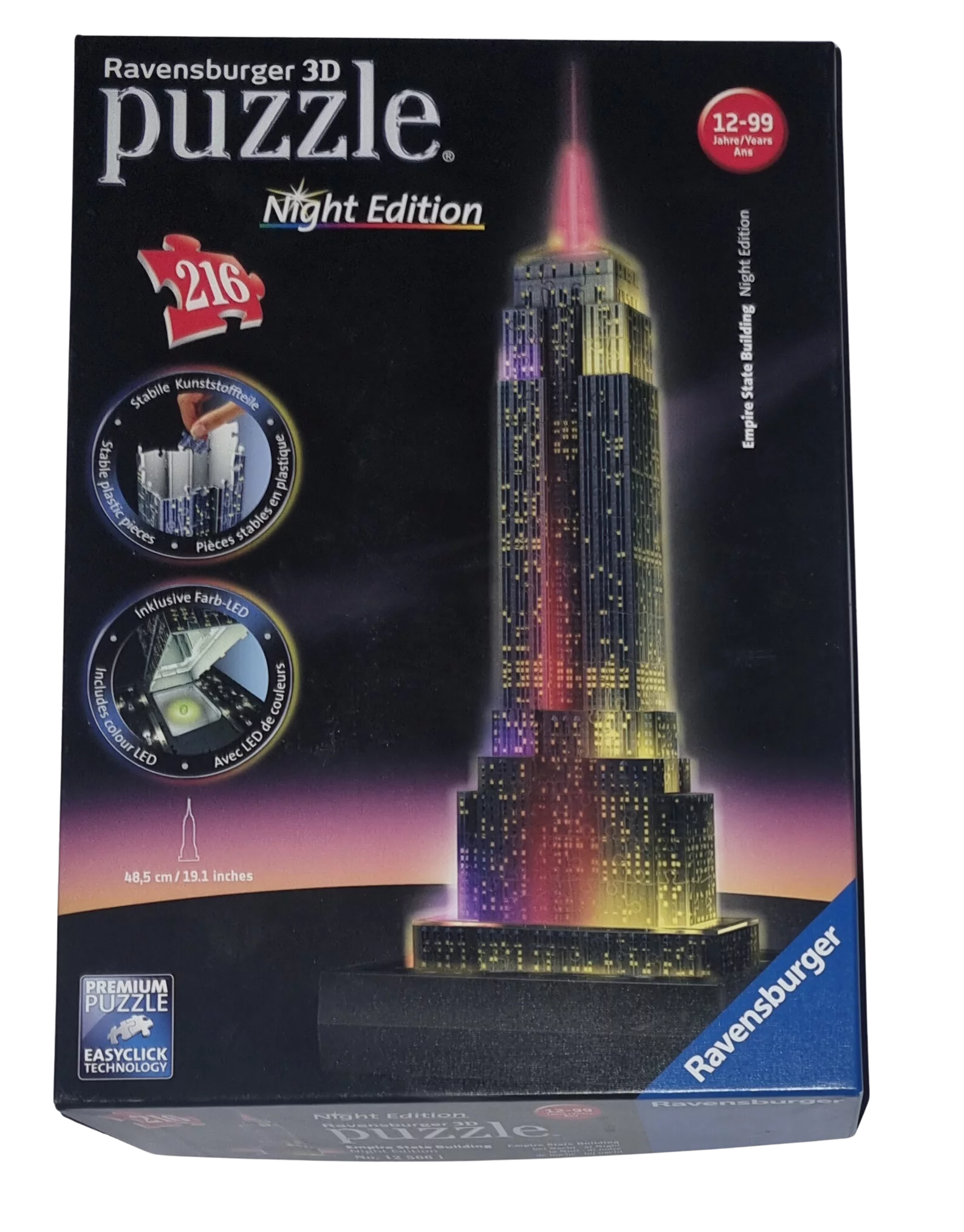Ravensburger 3D Puzzle Night Edition 216 Teile 125661 Empire State Building