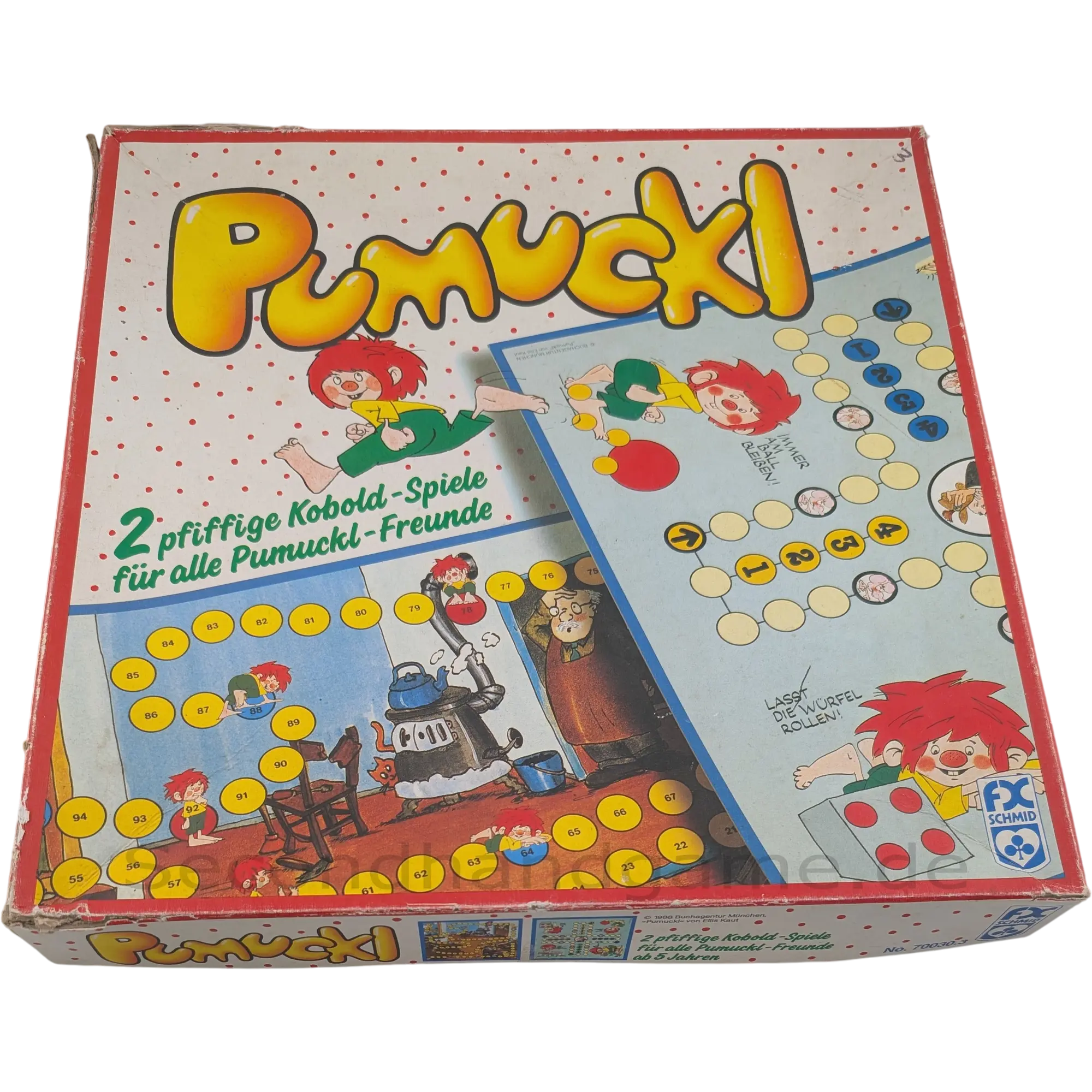 FX Schmid Pumuckl Brettspiel 2 pfiffige Kobold Spiele Nevermind Dont Worry 1988