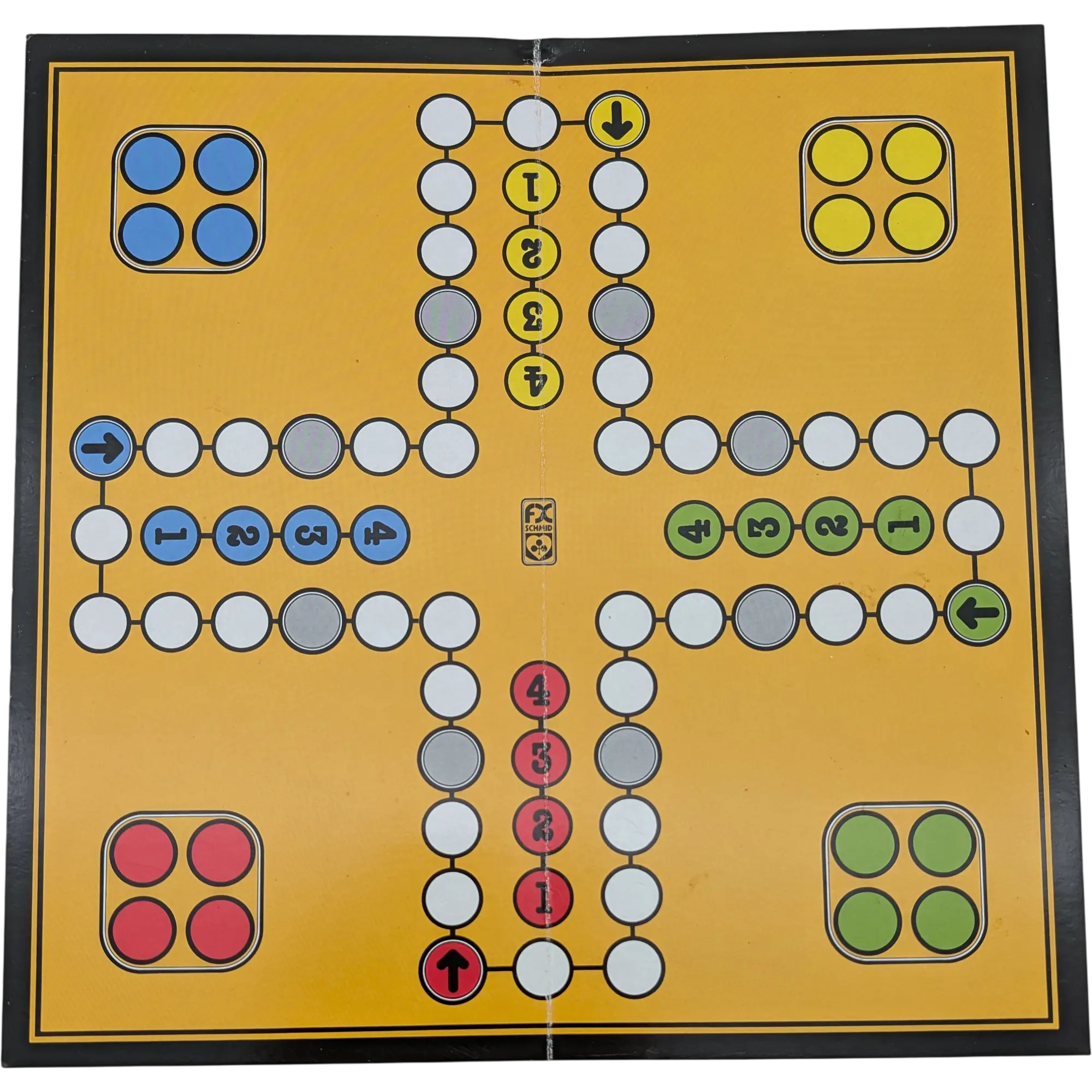 Spielplan Spielbrett FX Schmid Gänsespiel Pachisi