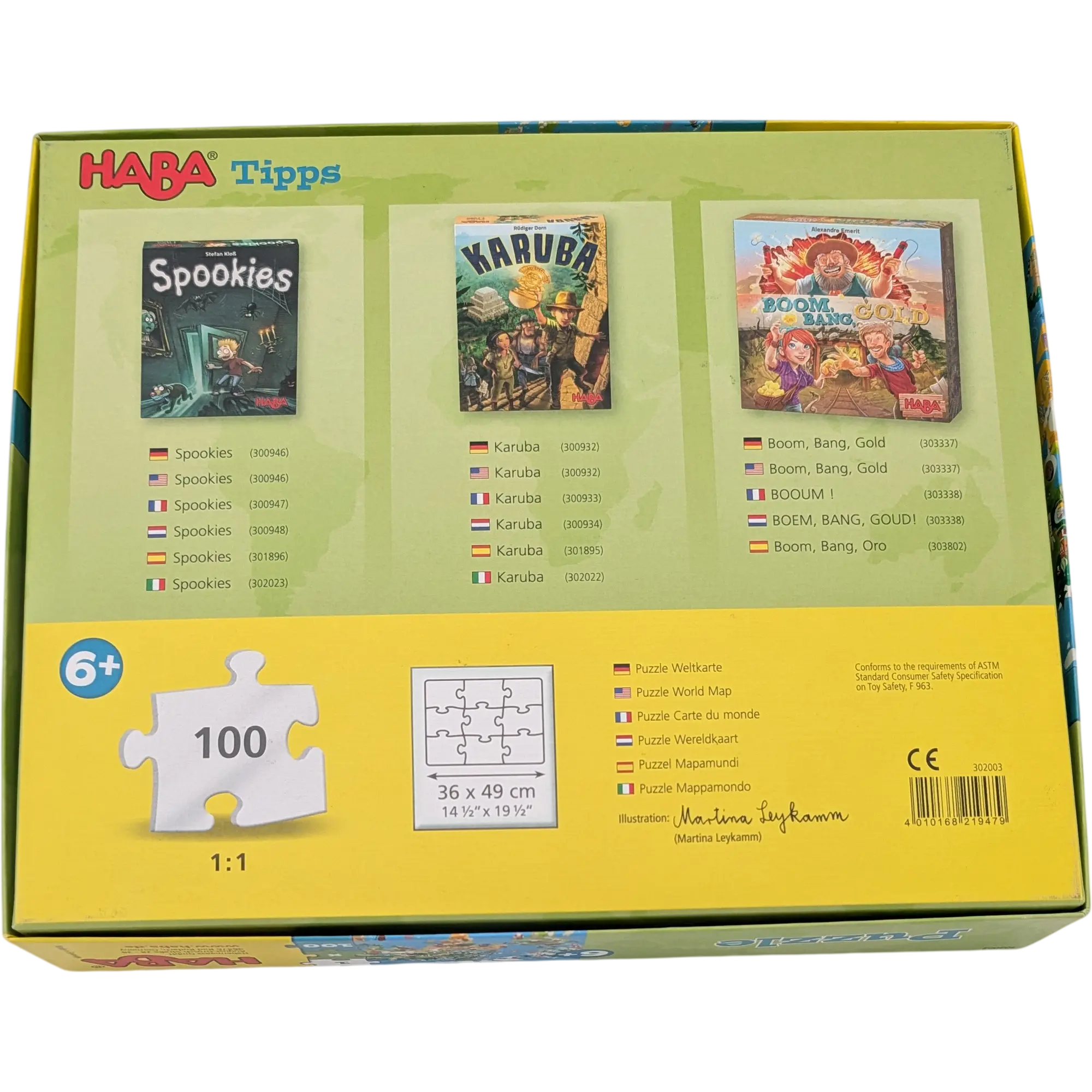 Haba Puzzle XXL 100 Teile 302003 Weltkarte, Ansicht 2