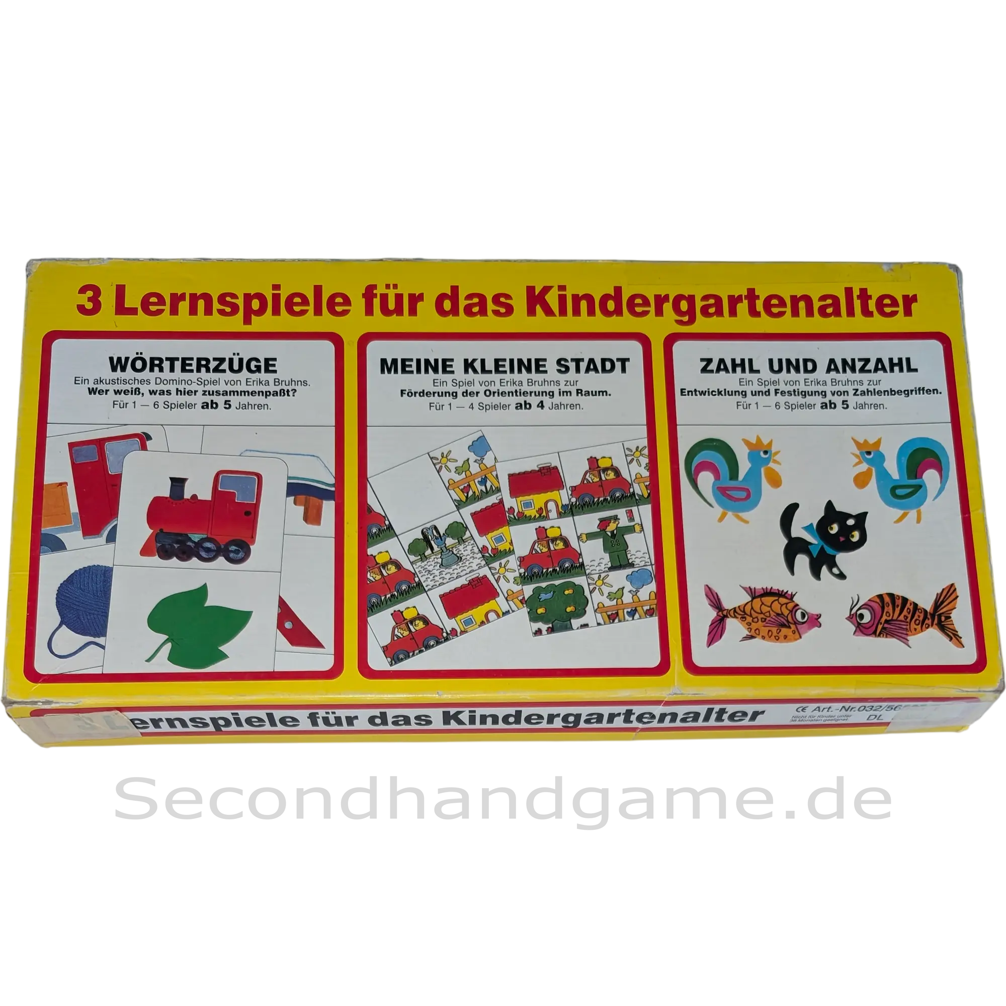 3 Lernspiele für das Kindergartenalter Wörterzüge, Meine kleine Stadt, Zahl und Anzahl