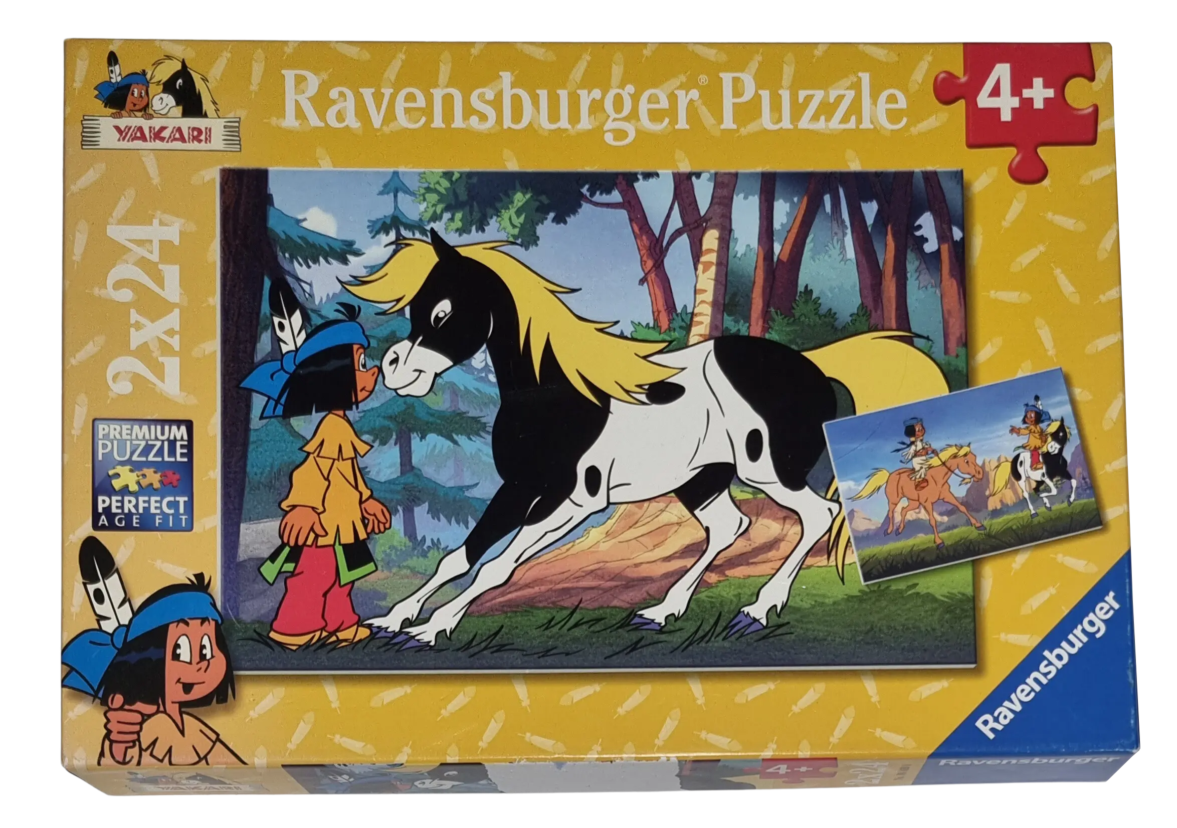 Ravensburger Premium Puzzle Yakari 2x24 Teile 088690 Yakari und kleiner Donner
