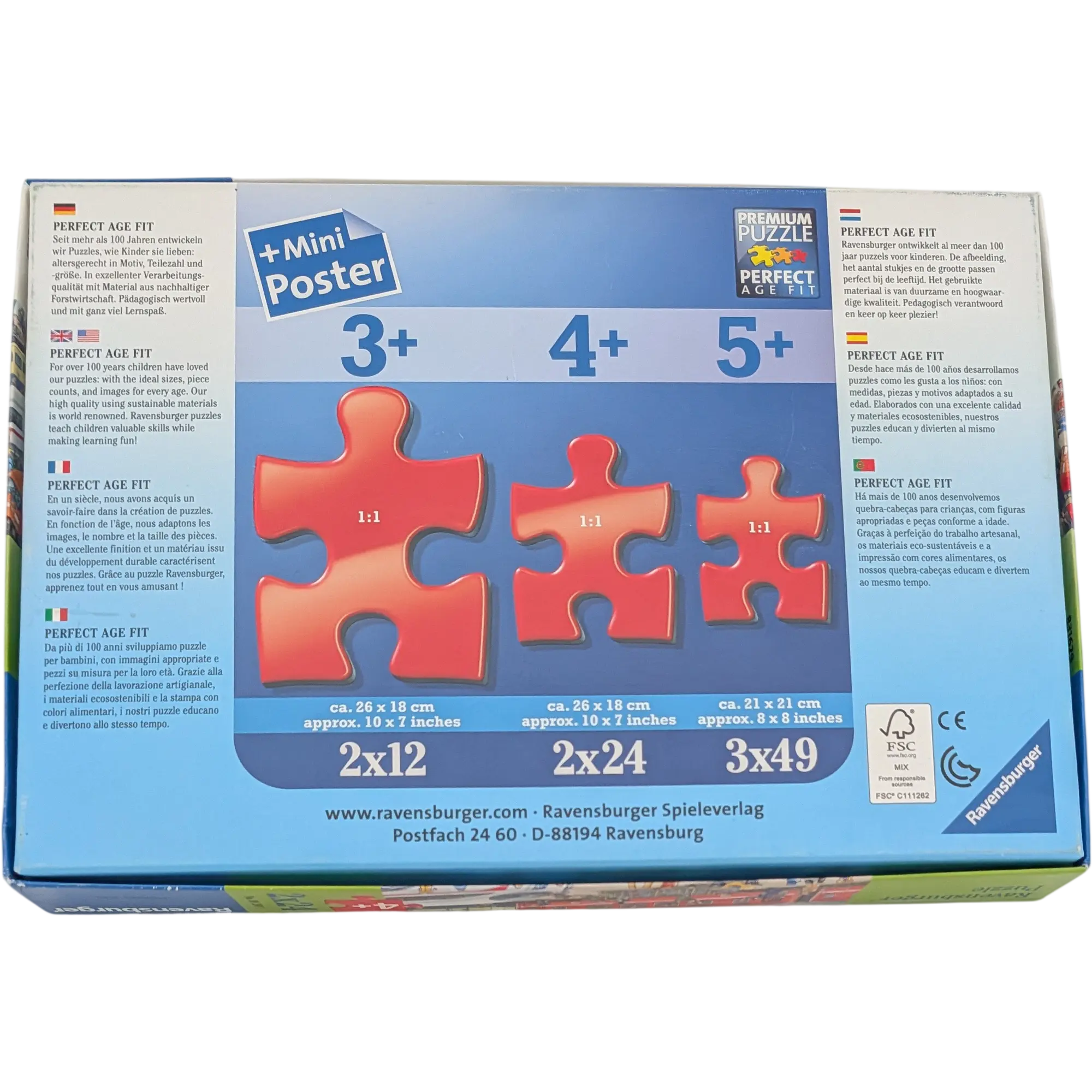 Ravensburger Puzzle 2 x 24 Teile 091911 Trubel am Bahnhof, Ansicht 2