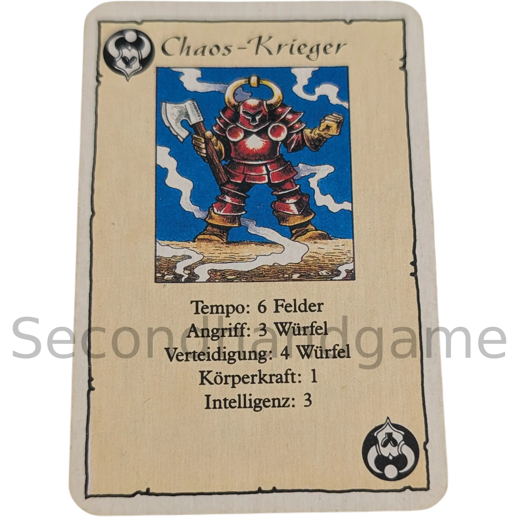 MB Hero Quest Master Monsterkarte Chaos-Krieger