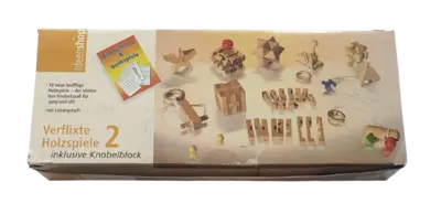 Ideenshop Verflixte Holzspiele 2 inklusive Knobelblock